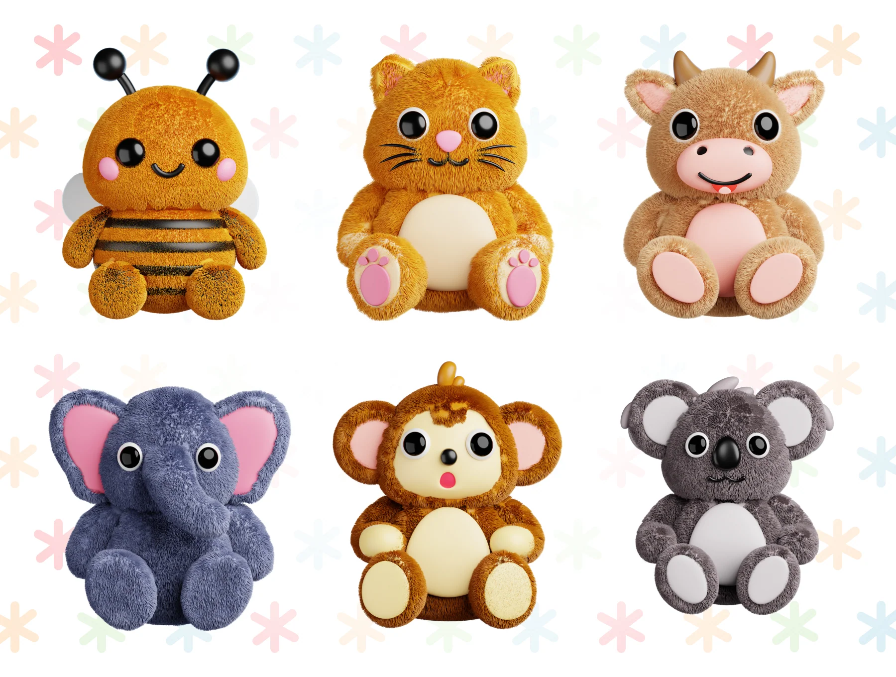 Cute Animal Doll 3D Icon 6