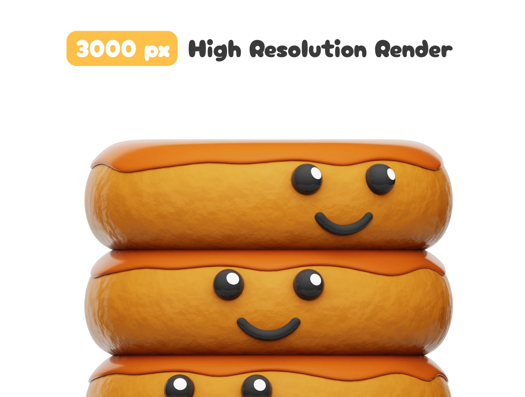 Cute Breakfast 3D Icons 2