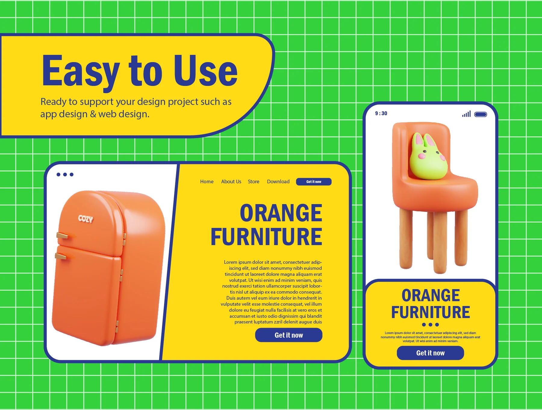 Cute Orange Furniture 4