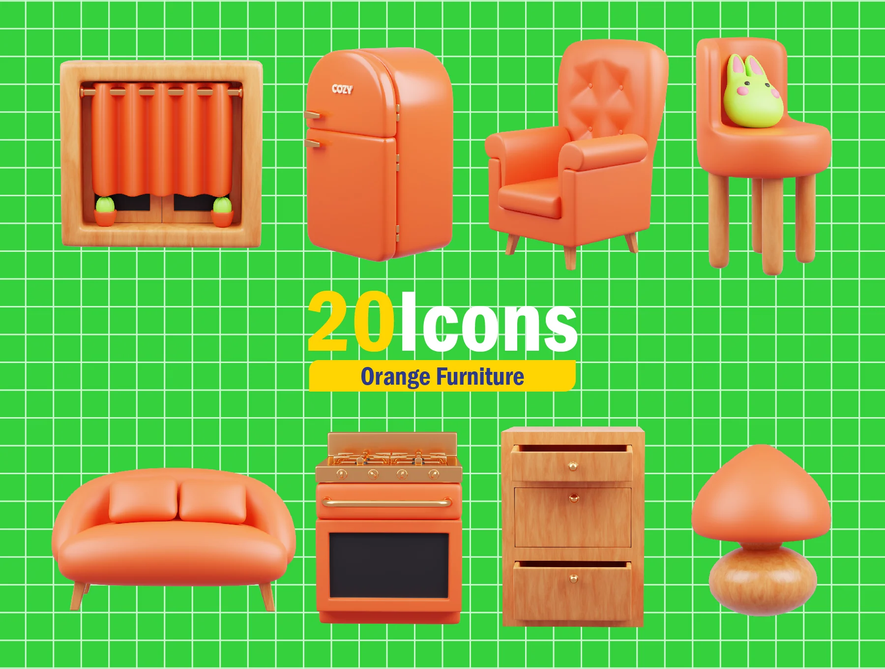 Cute Orange Furniture 5