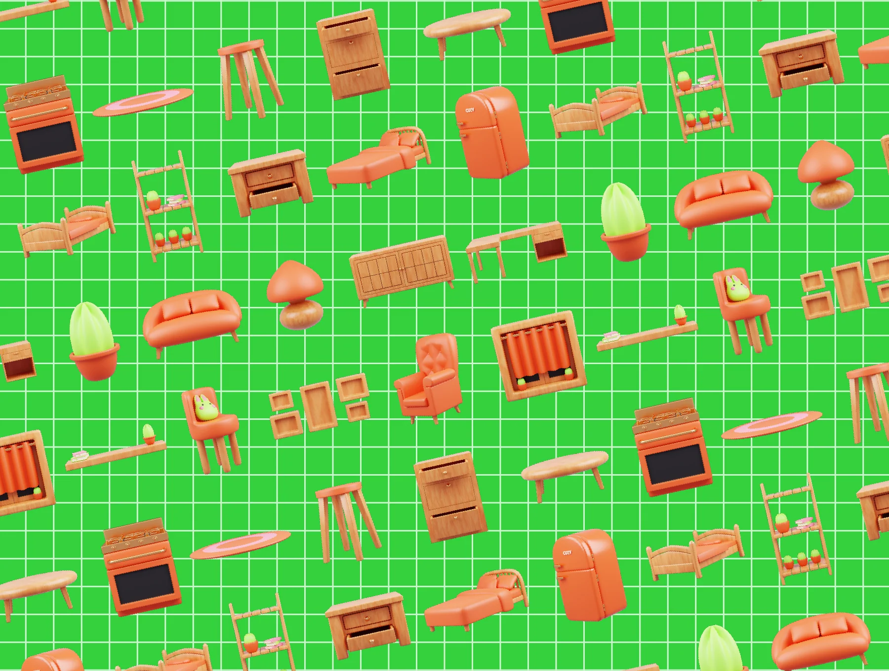 Cute Orange Furniture 6