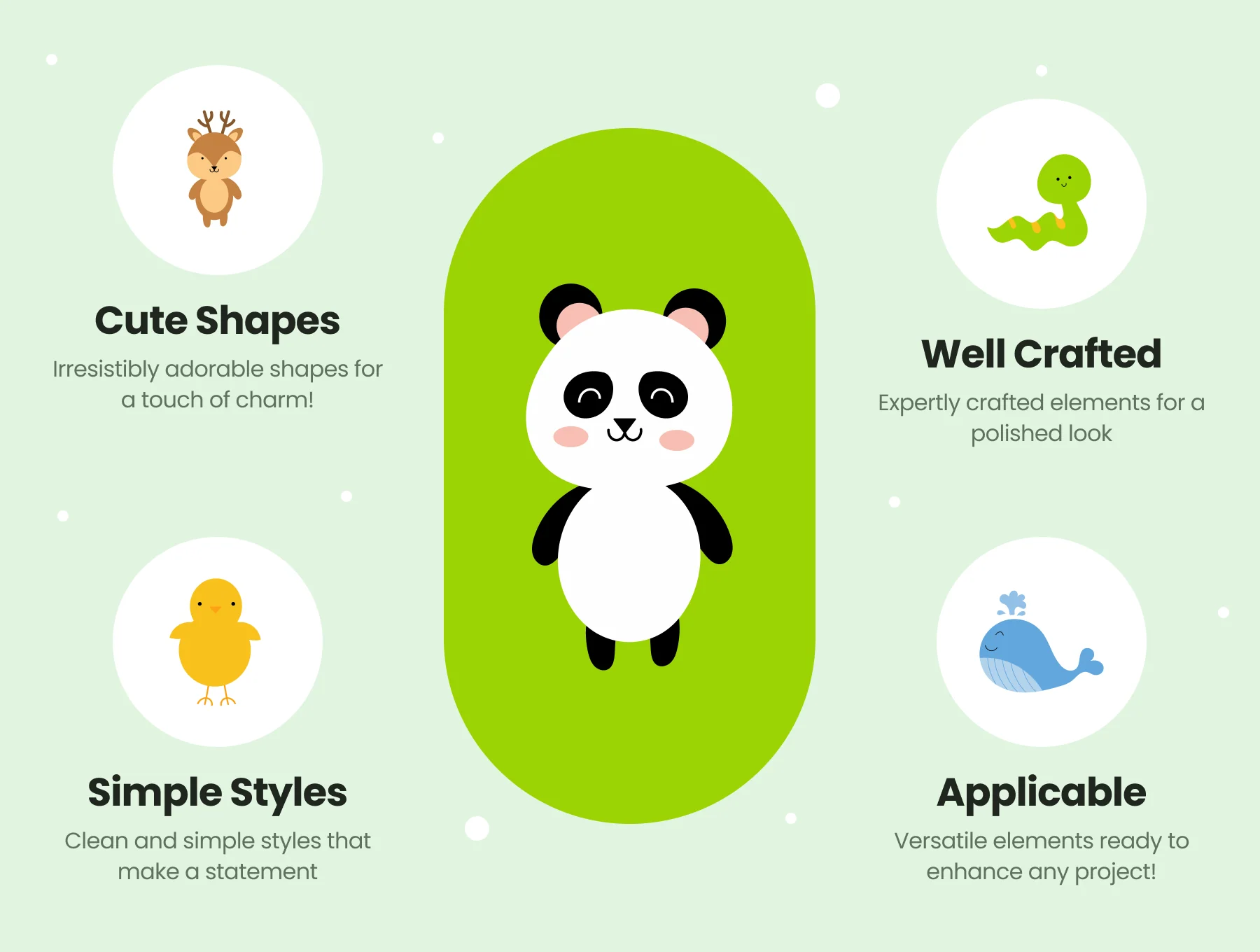 Cute Simple Animal Illustration Elements 2