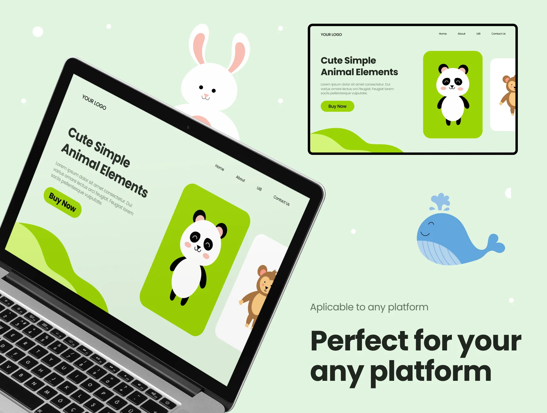 Cute Simple Animal Illustration Elements 4