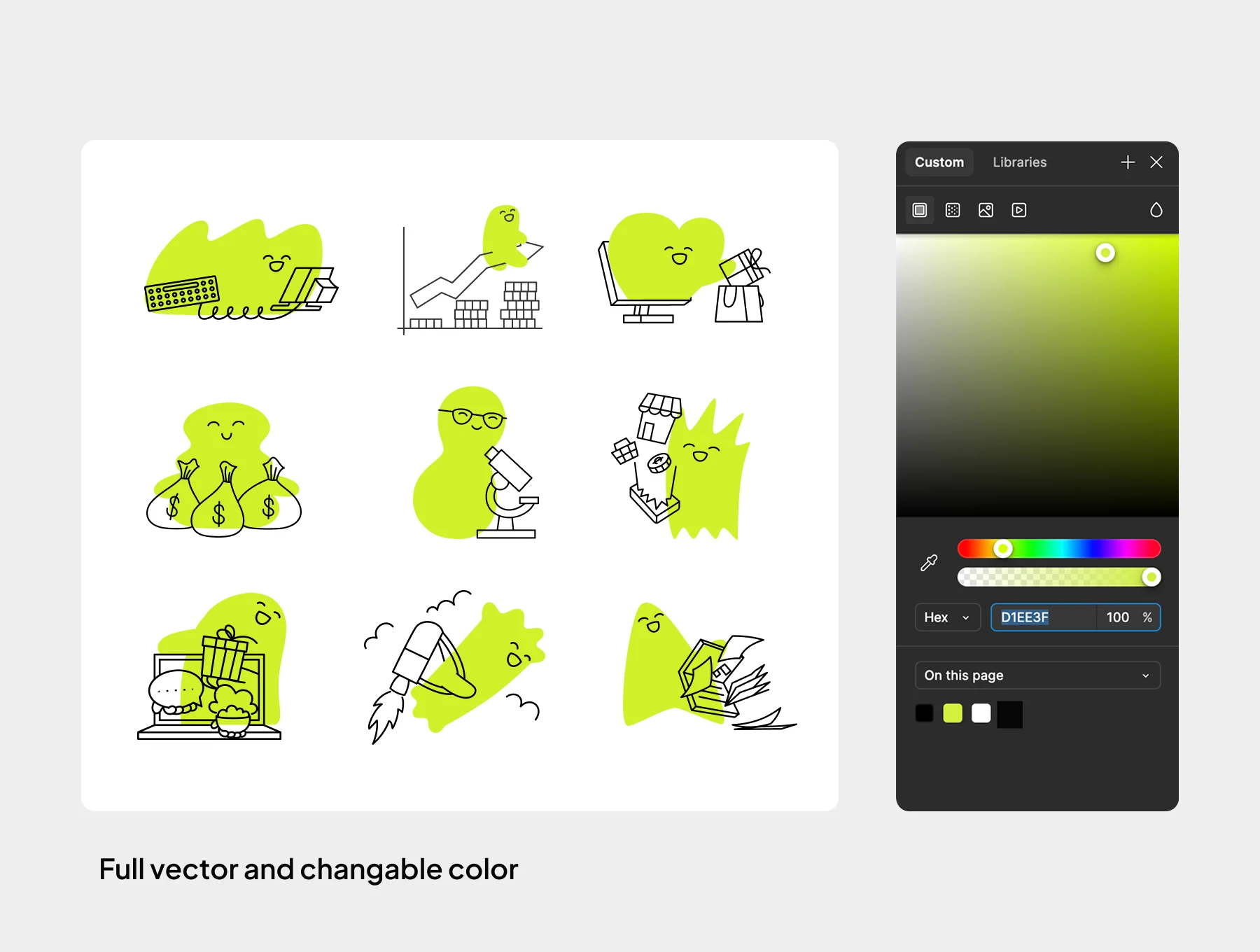 Cute Slime Activities Illustrations 3