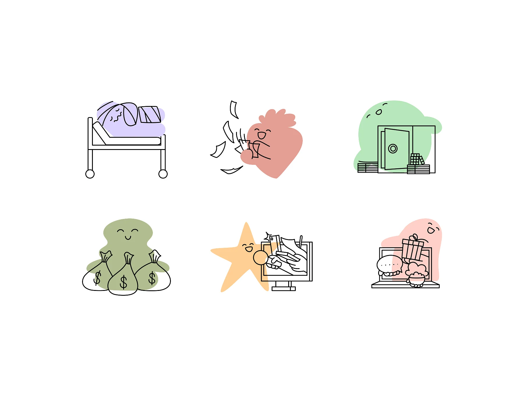 Cute Slime Activities Illustrations 8