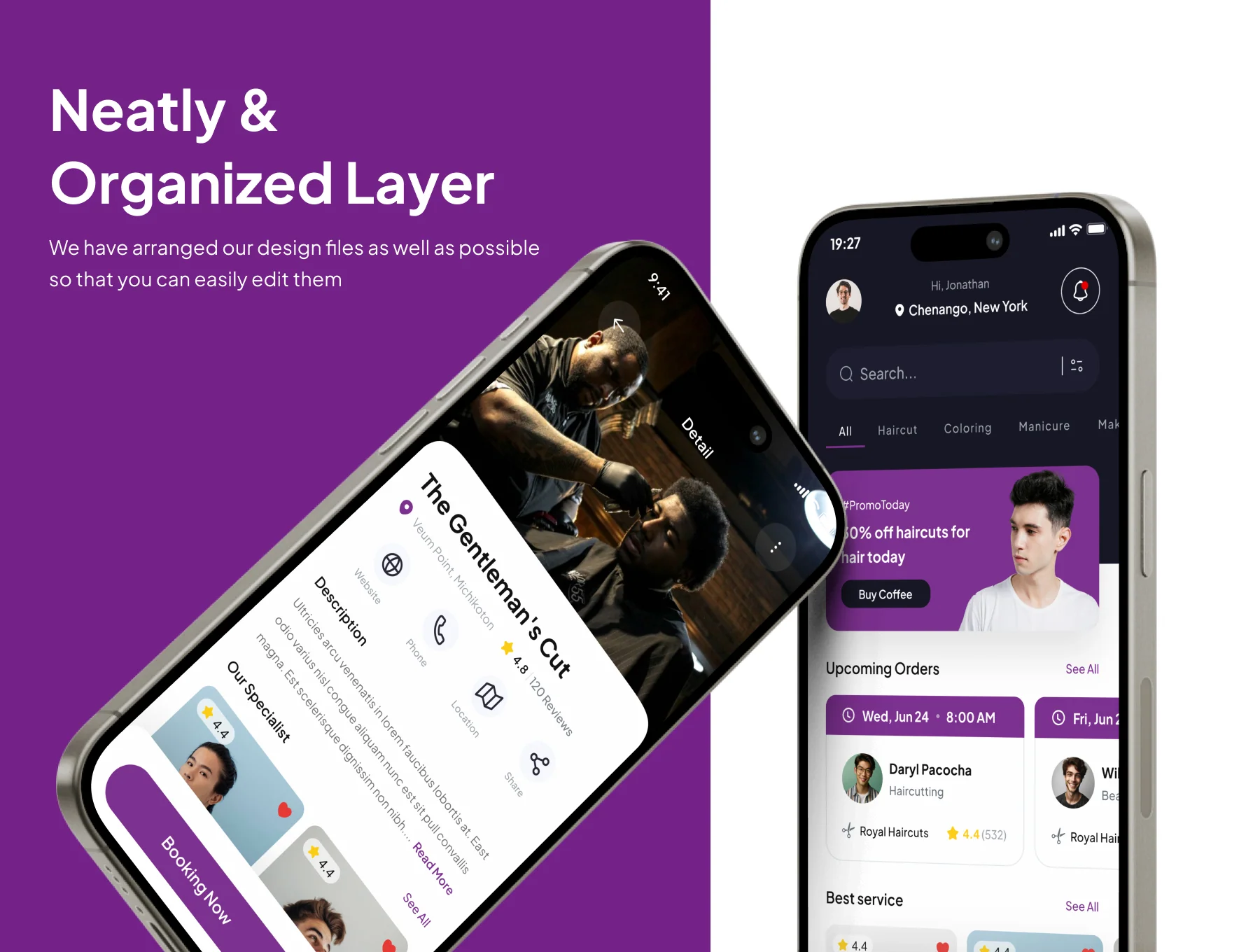 Cutly - Barber & Salon Premium UI KIts App 3