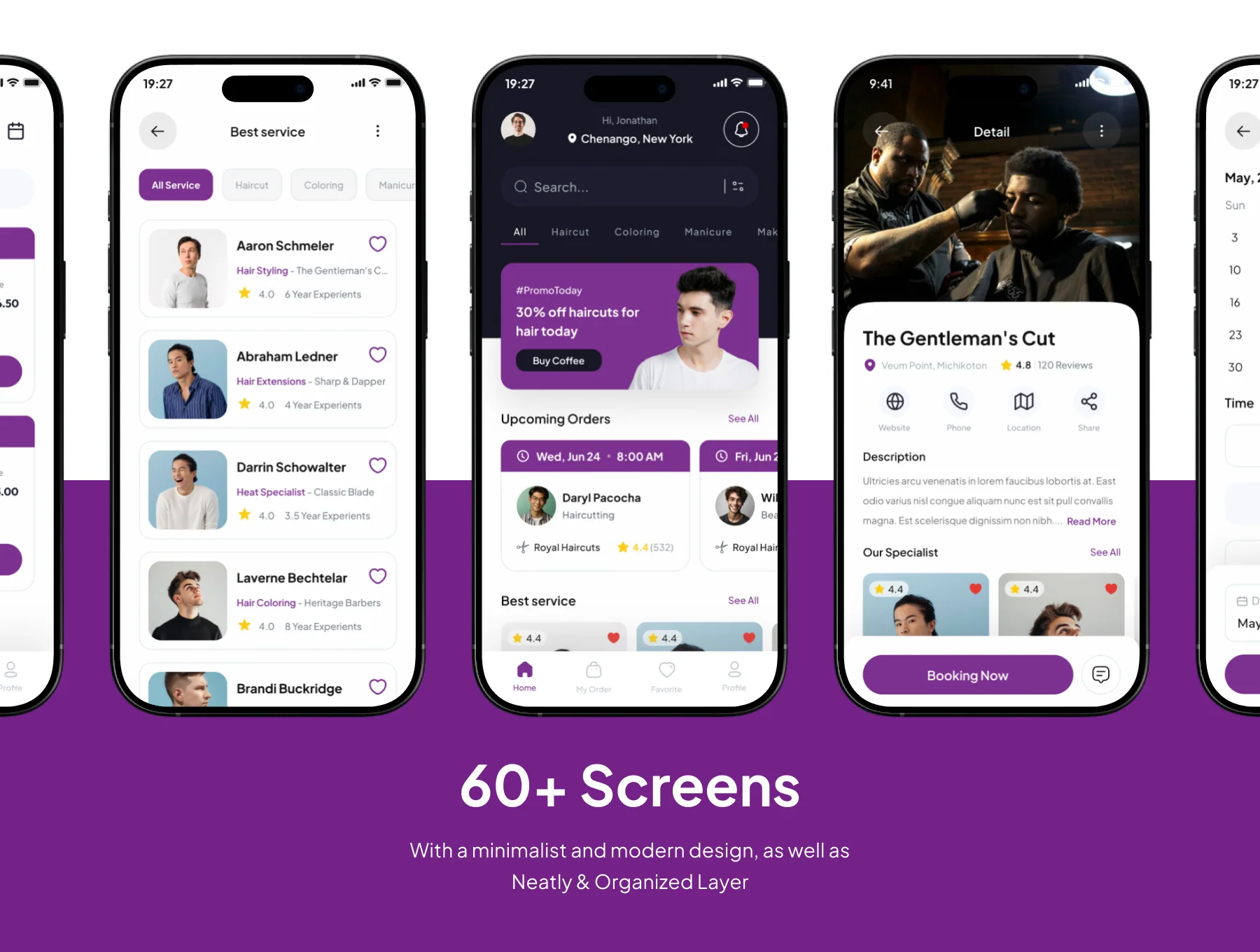 Cutly - Barber & Salon Premium UI KIts App 4