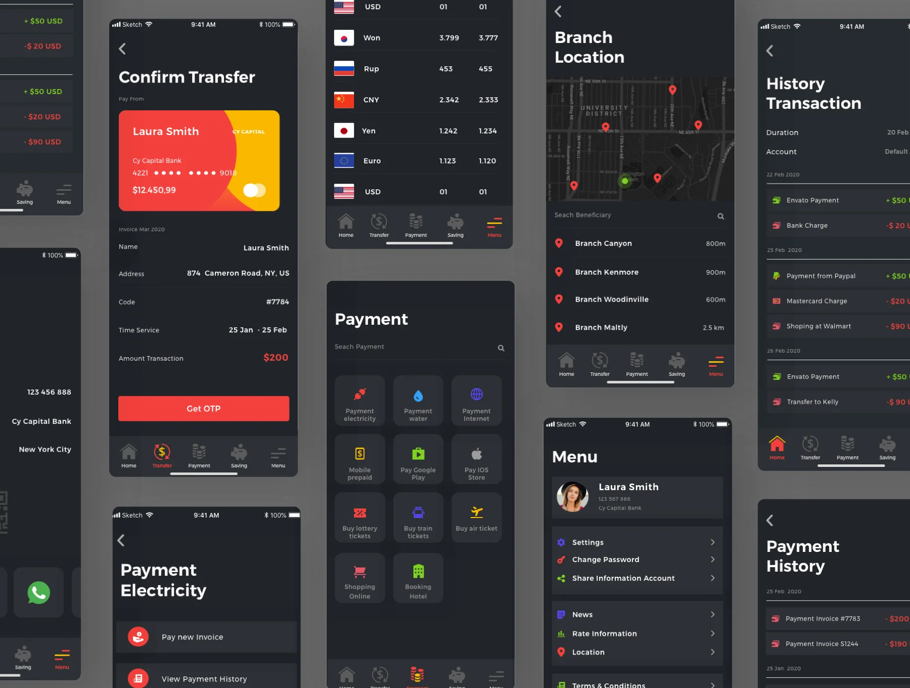 Cy Capital Bank App UI Kit 6