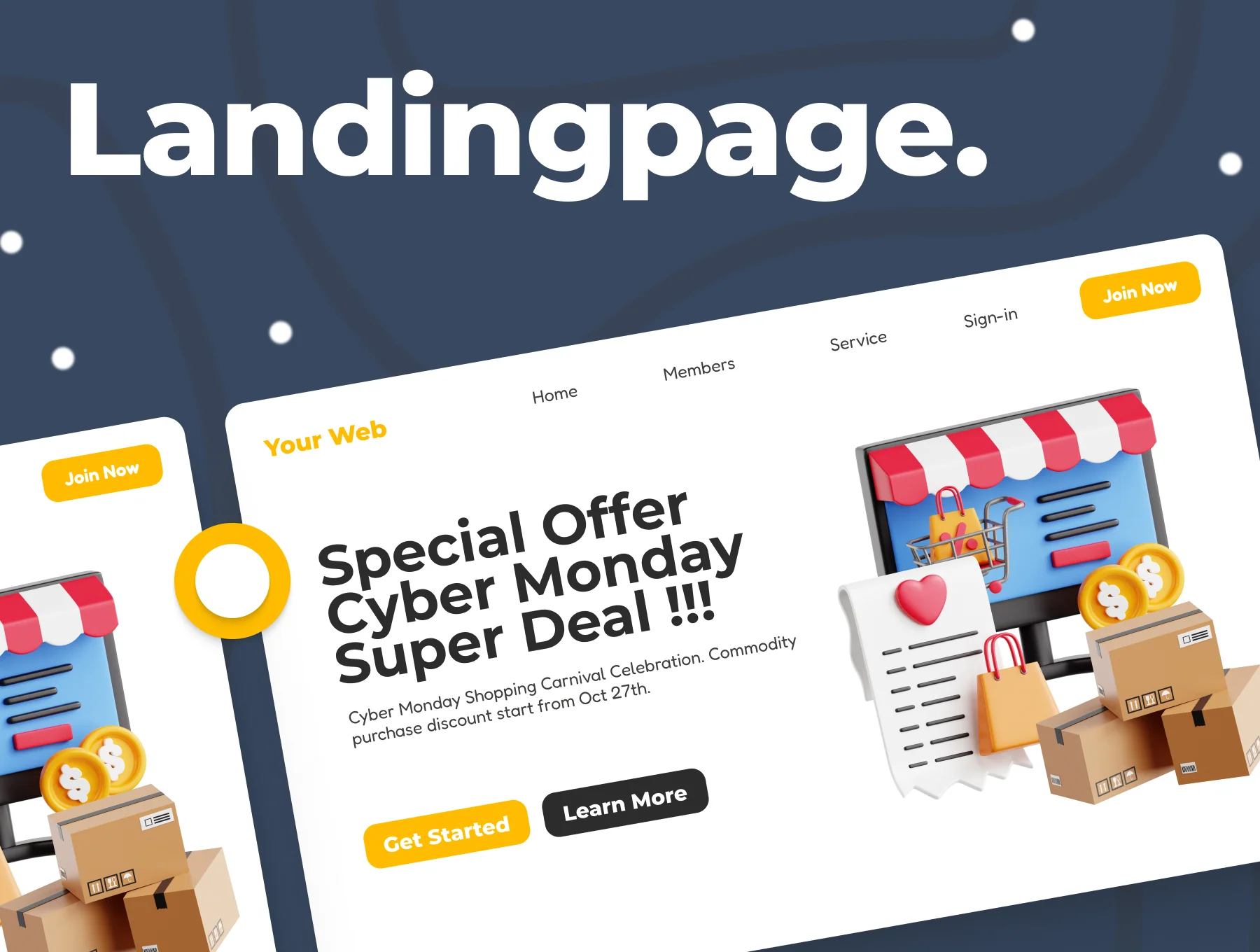 Cyber Monday 3D Icon Set 4