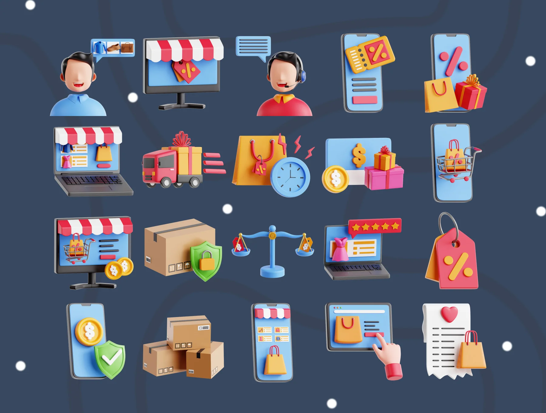 Cyber Monday 3D Icon Set 5