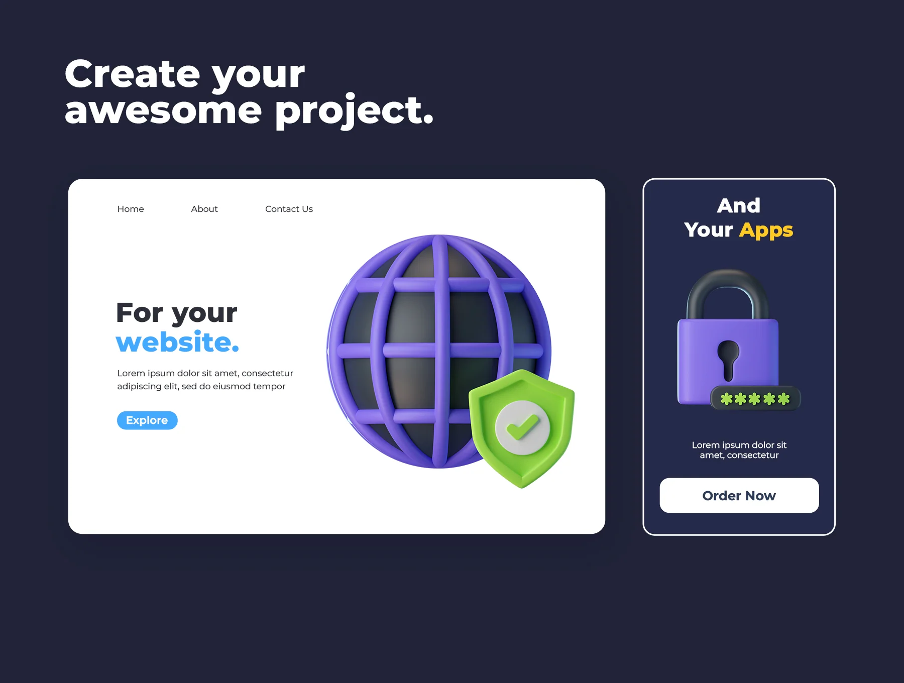 Cyber Security 3D Icons 4
