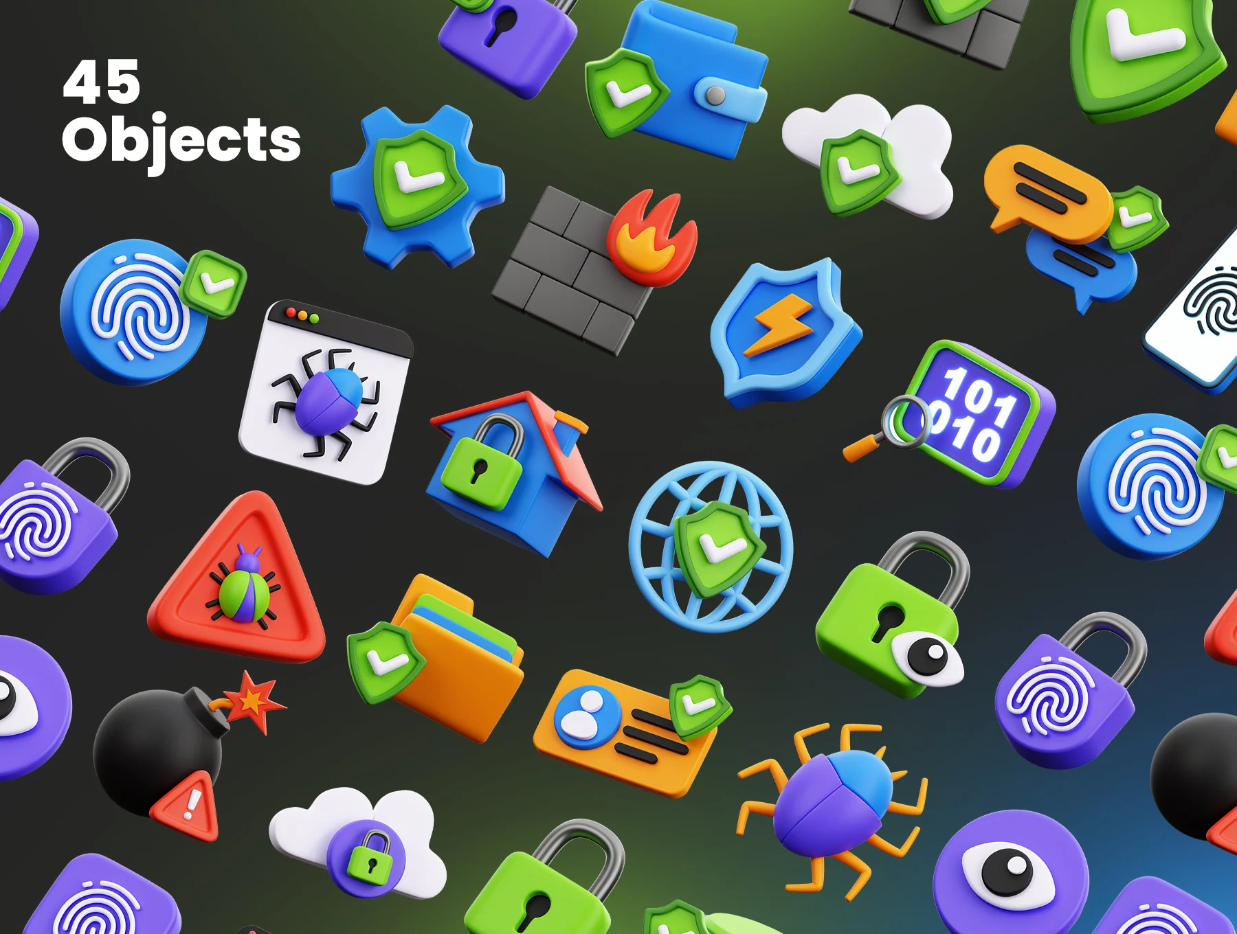Cyber Security 3D Objects 5