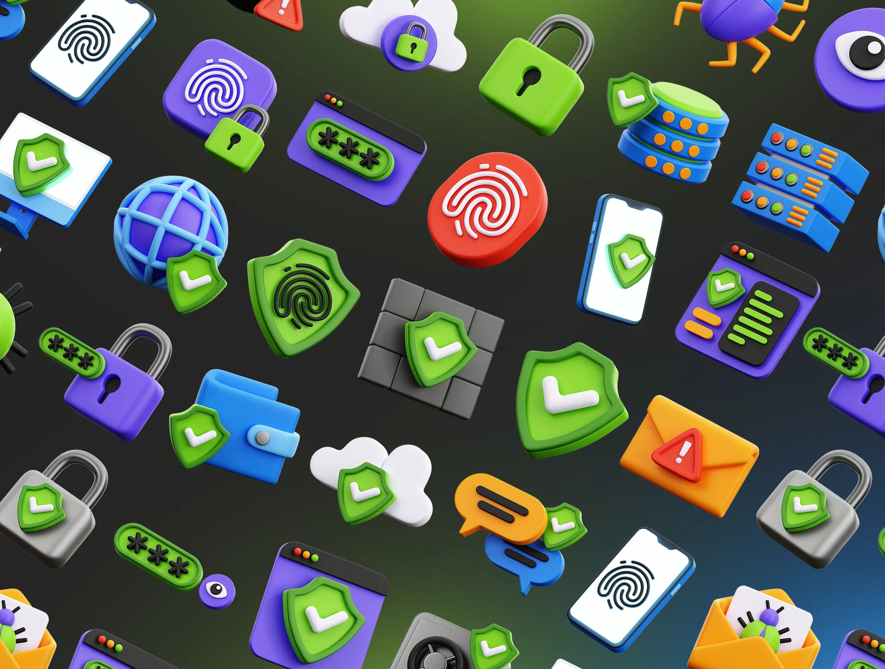 Cyber Security 3D Objects 6