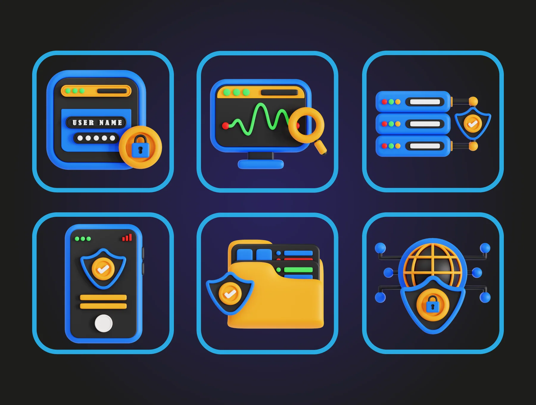 Cyber Security 3D Pack 6
