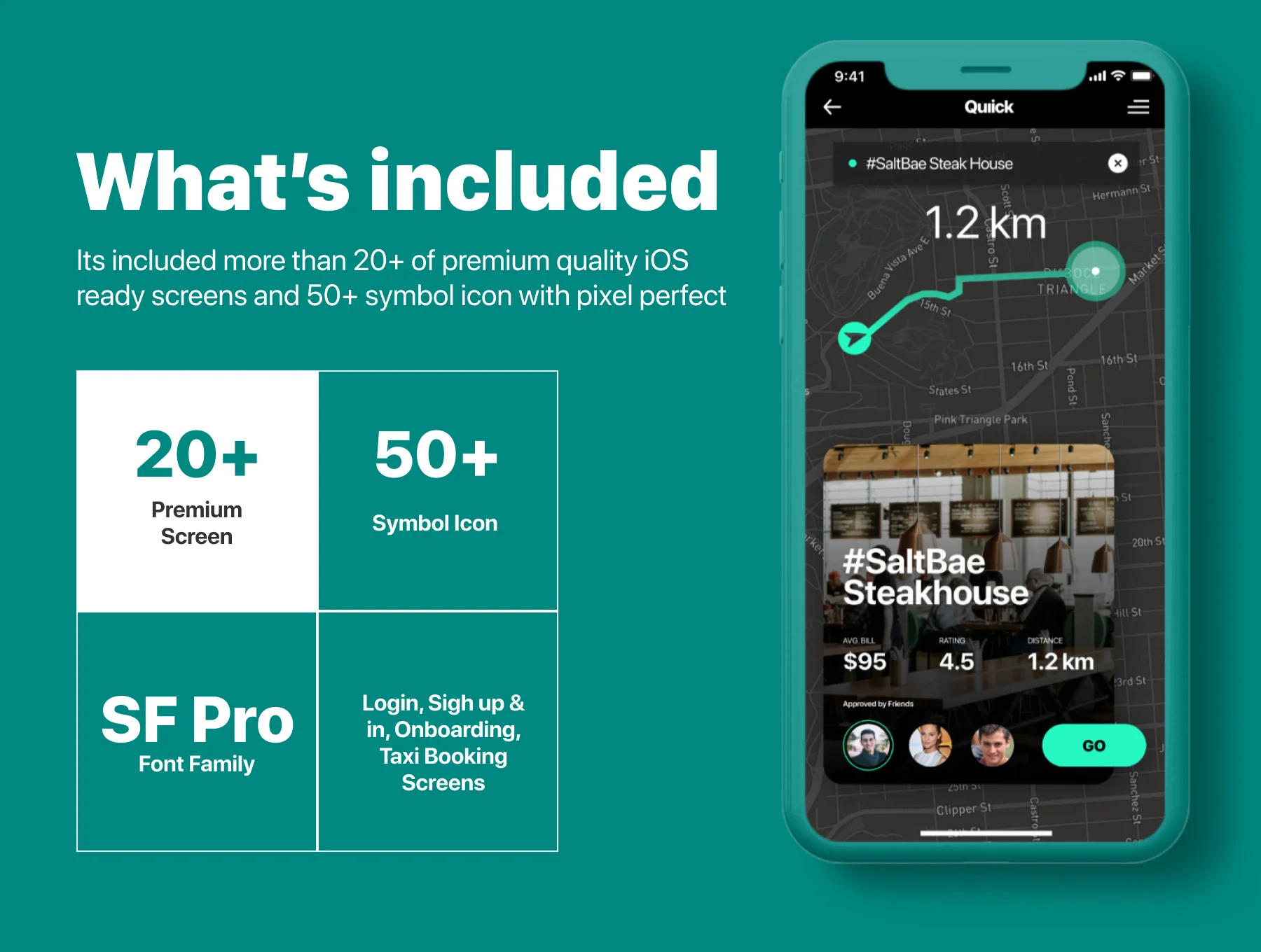 Cyber Taxi Driver iOS Mobile App UI Kit 2