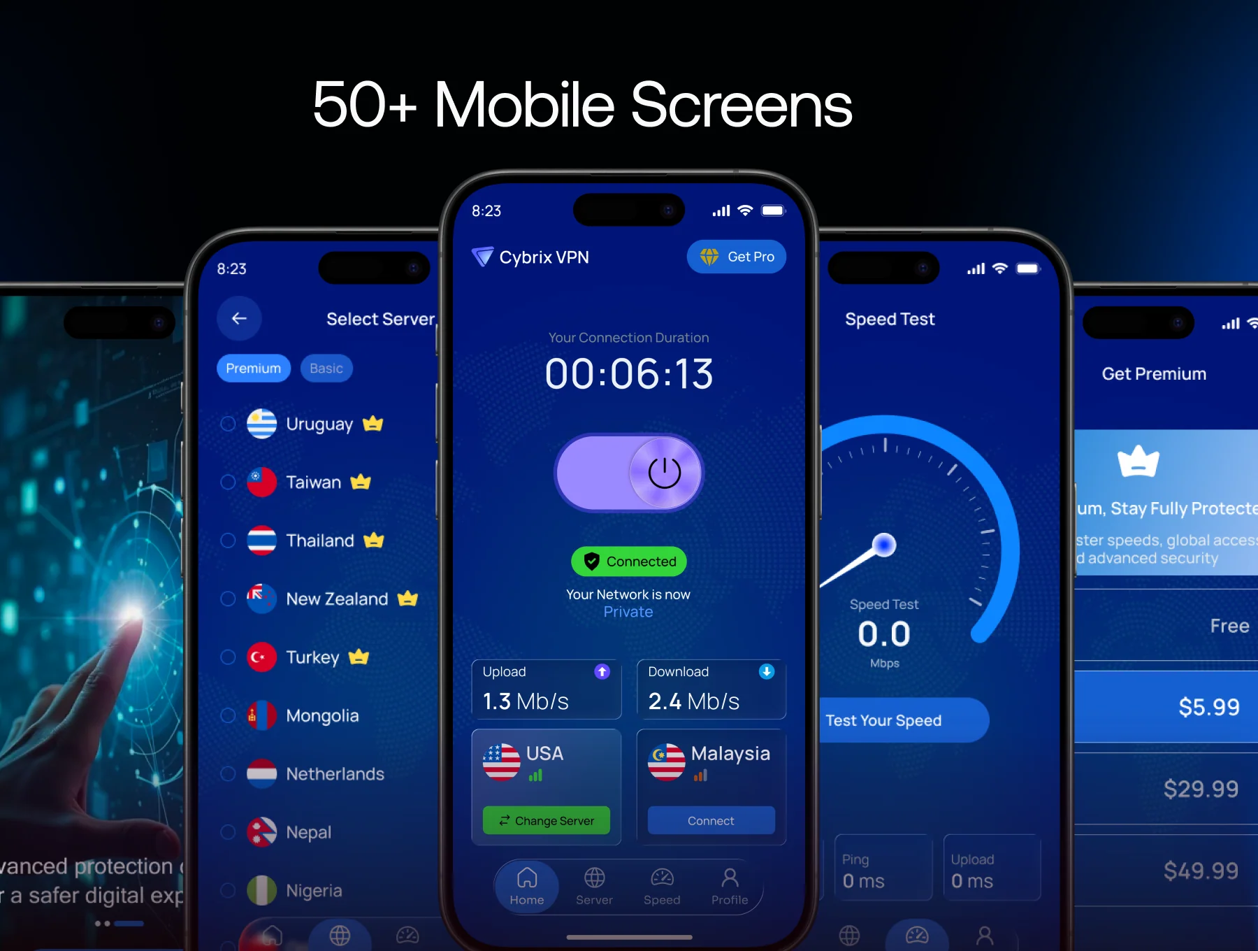 Cybrix VPN – Mobile App UI Kit 4