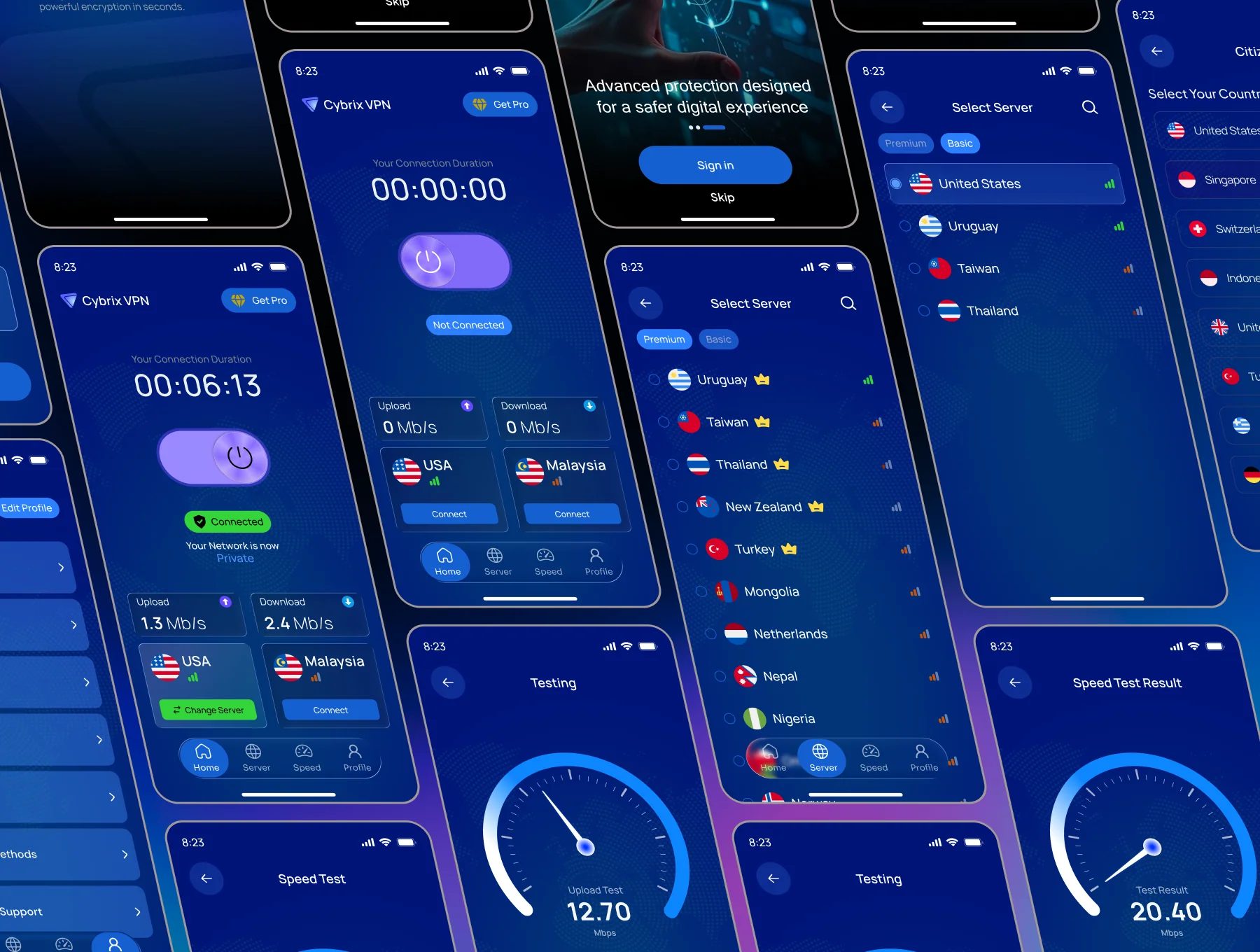 Cybrix VPN – Mobile App UI Kit 5