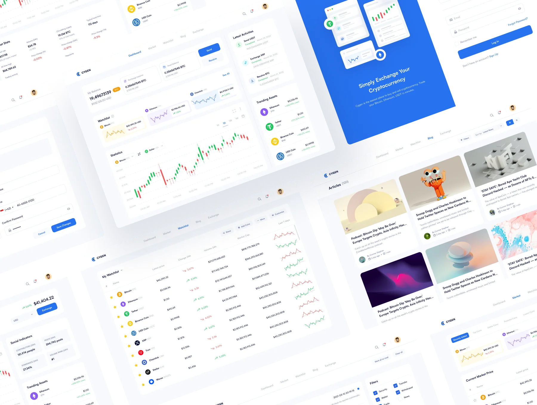 Cygen - Crypto Exchange Dashboard UI Kit 3