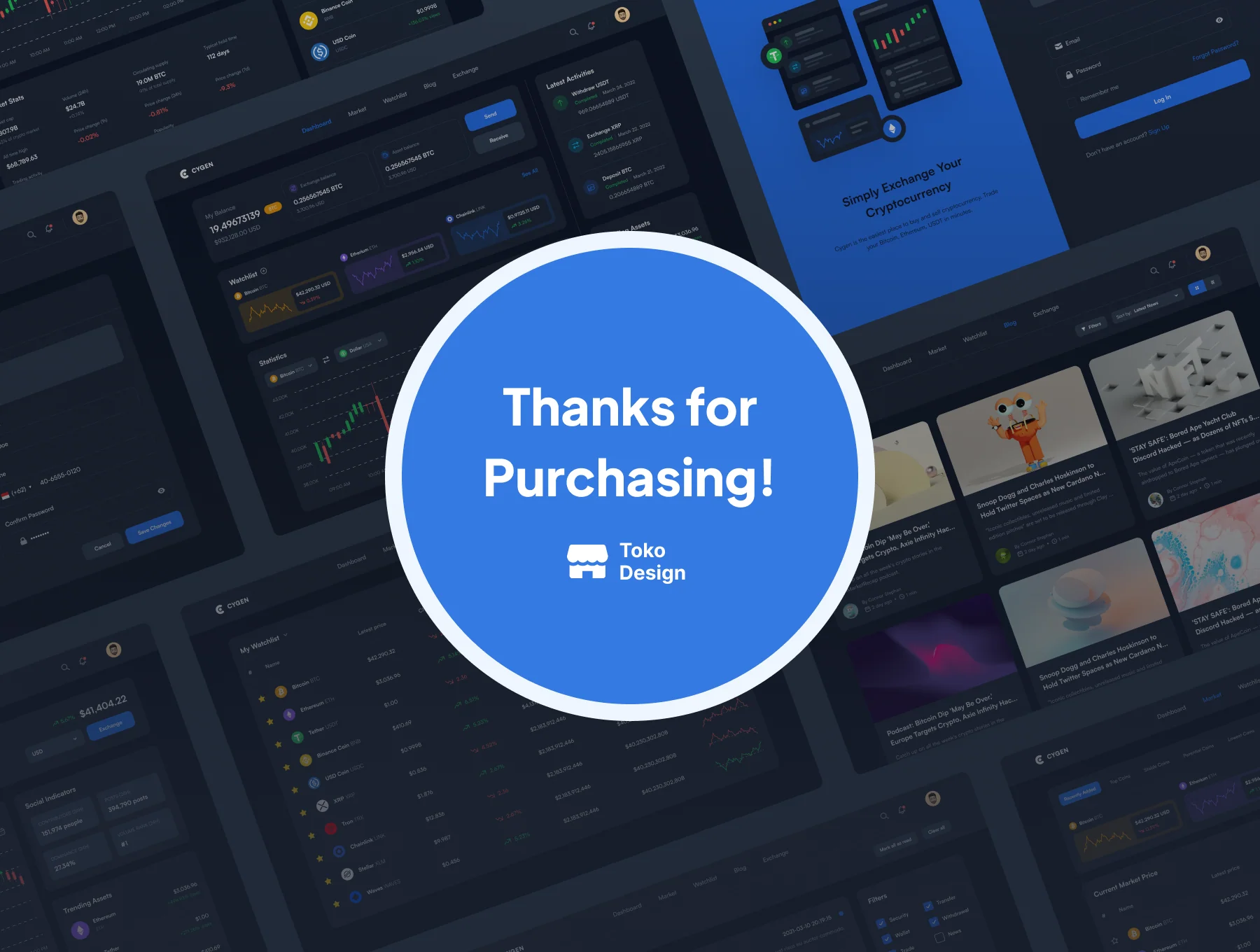Cygen - Crypto Exchange Dashboard UI Kit 6
