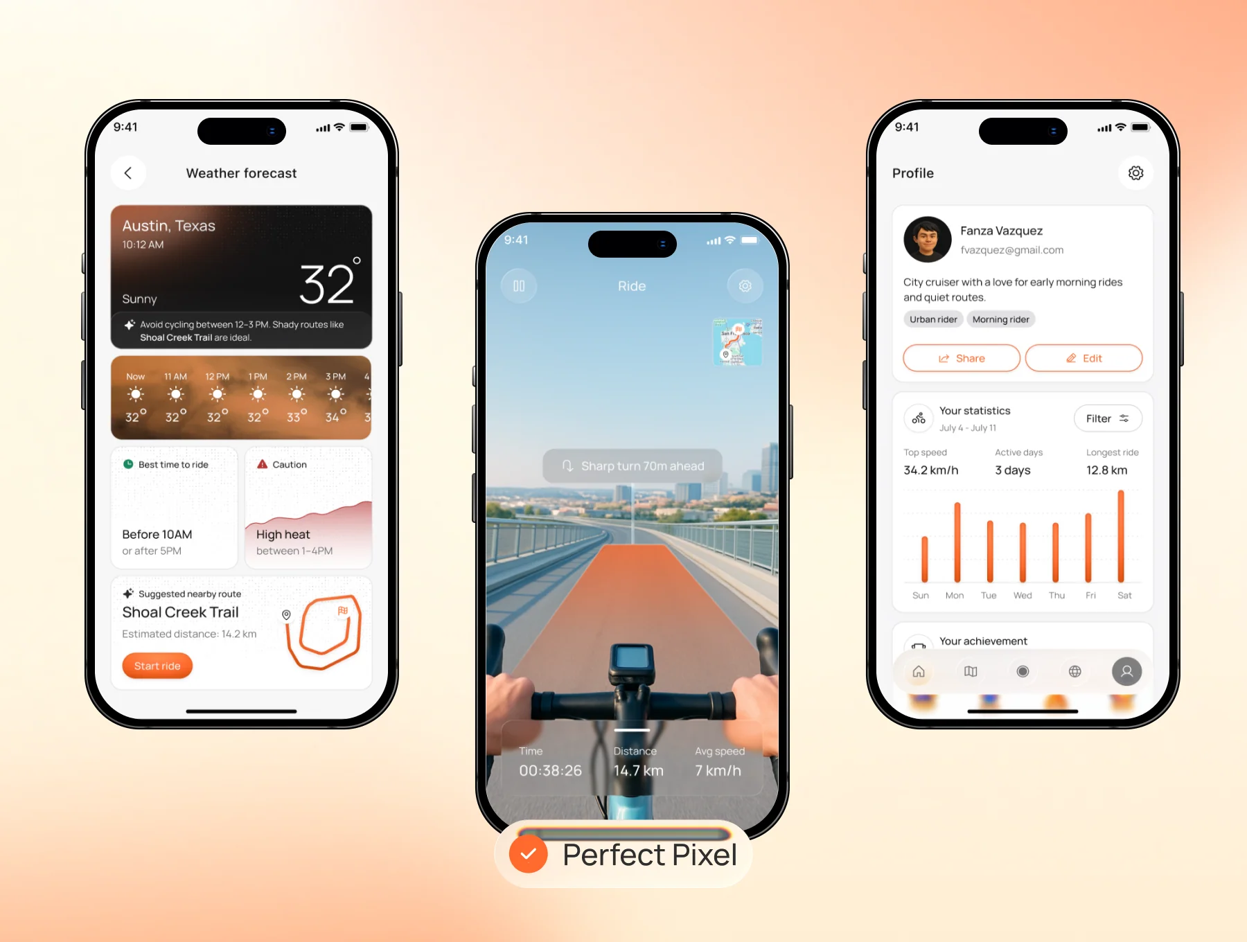 Cykloom – Modern Bicycle Mobile App UI KIT 3