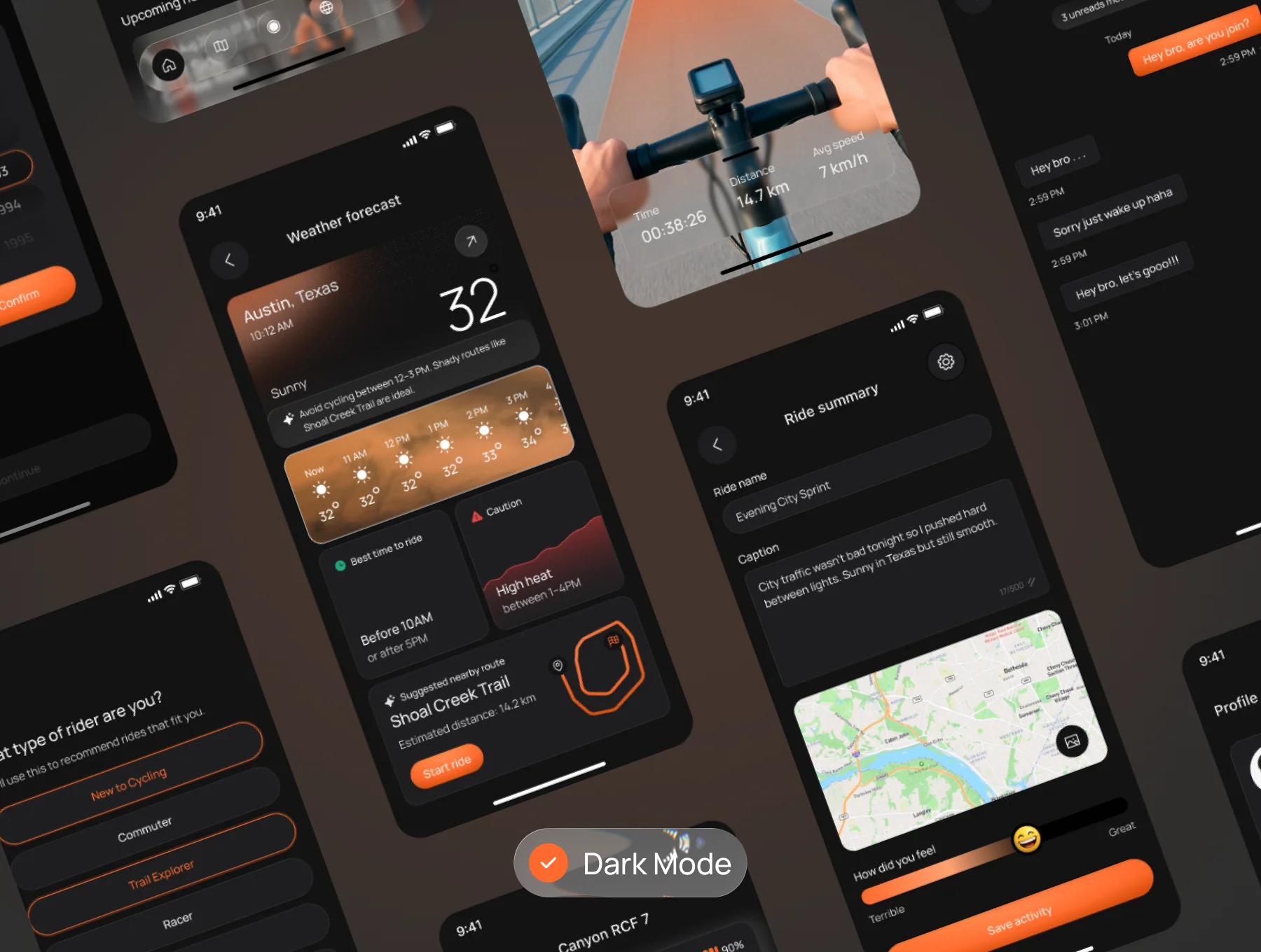 Cykloom – Modern Bicycle Mobile App UI KIT 6