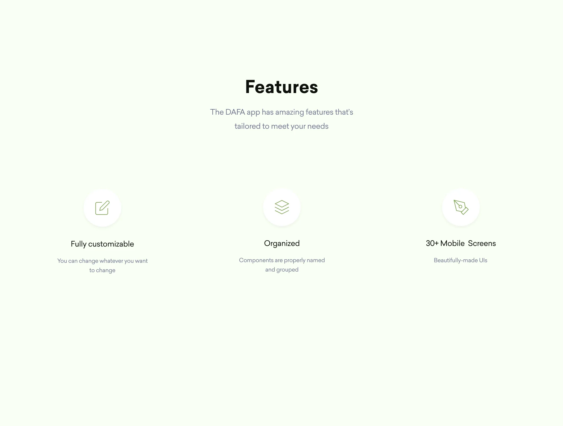 DAFA - Cooking and recipe UI Kit 3