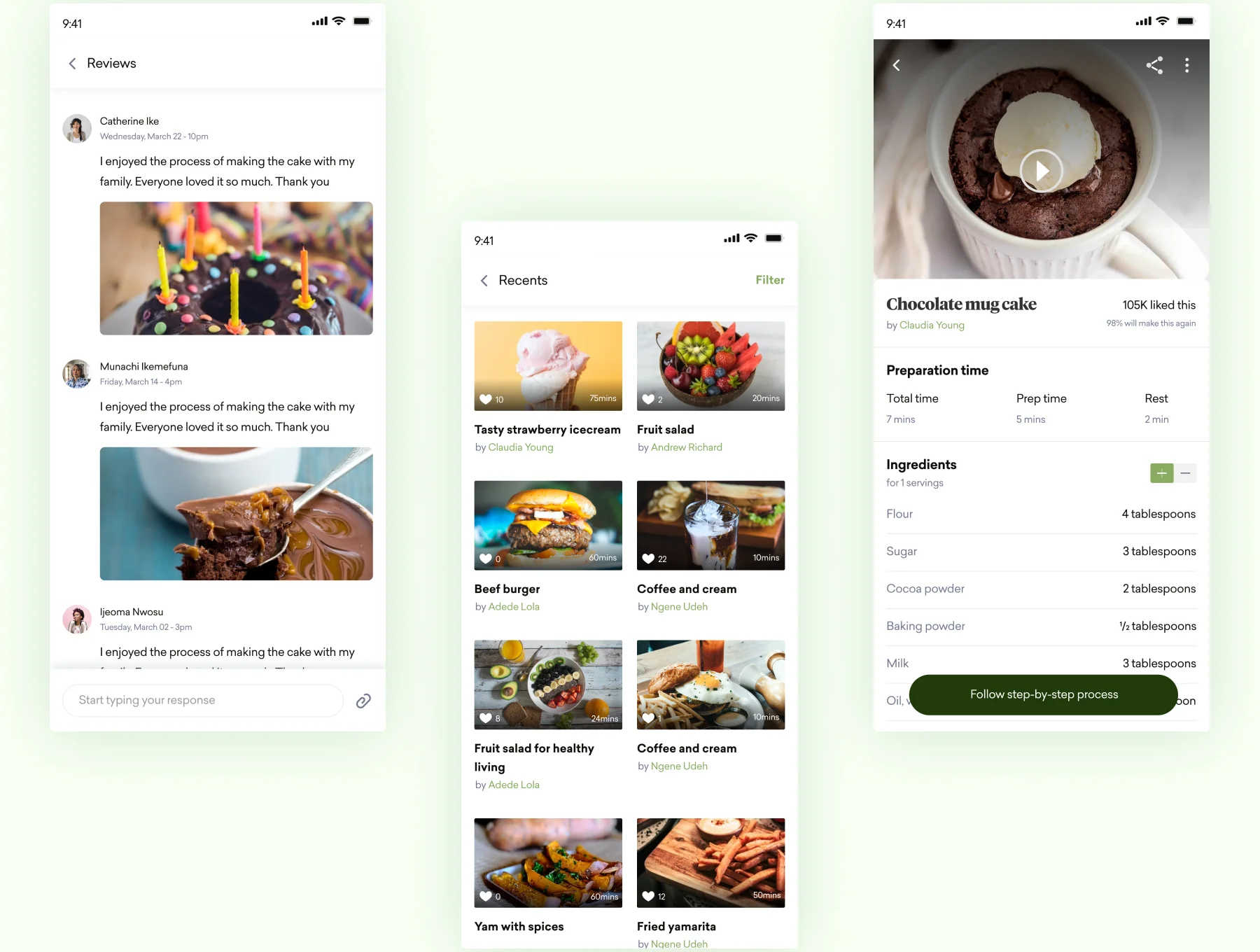 DAFA - Cooking and recipe UI Kit 4