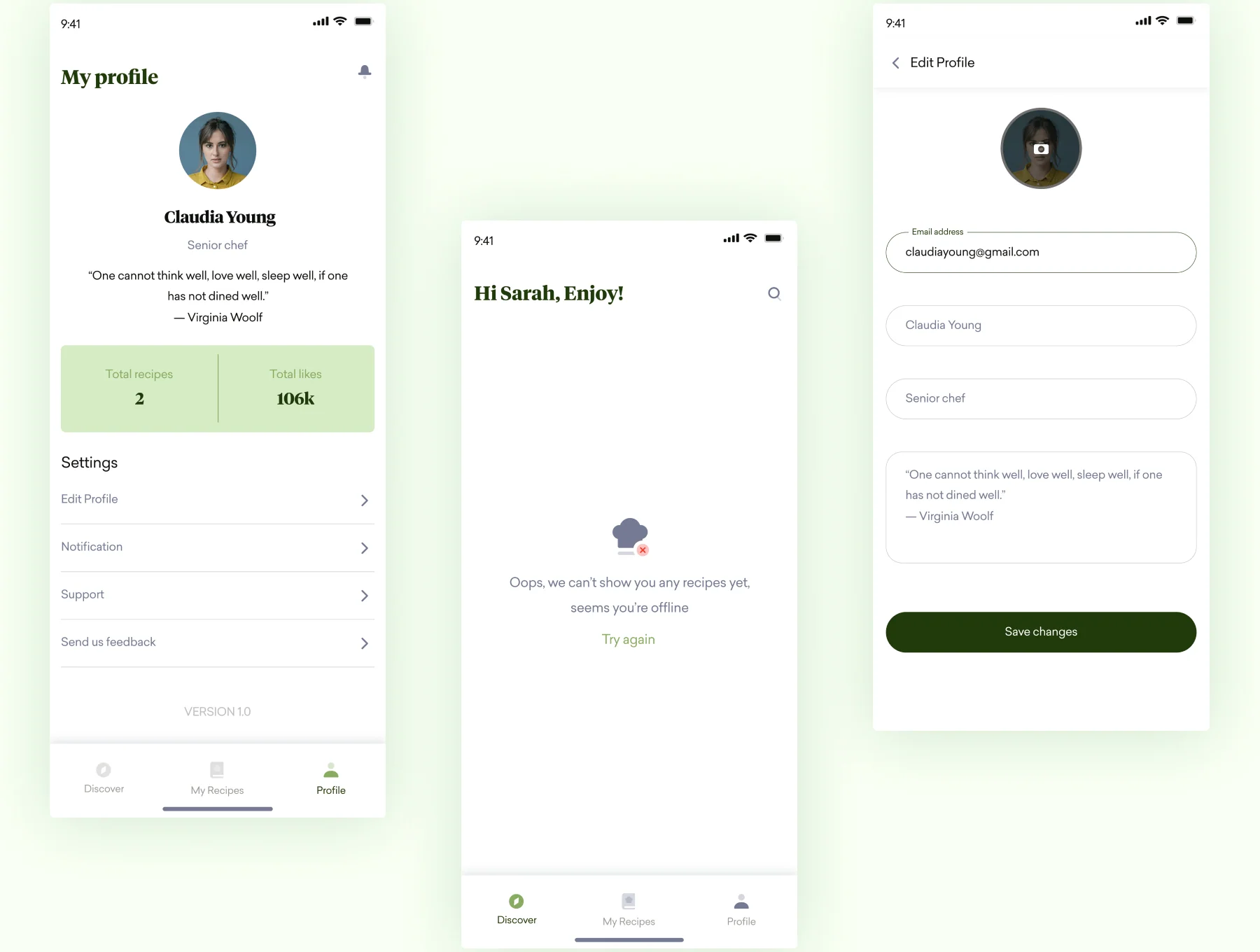 DAFA - Cooking and recipe UI Kit 6