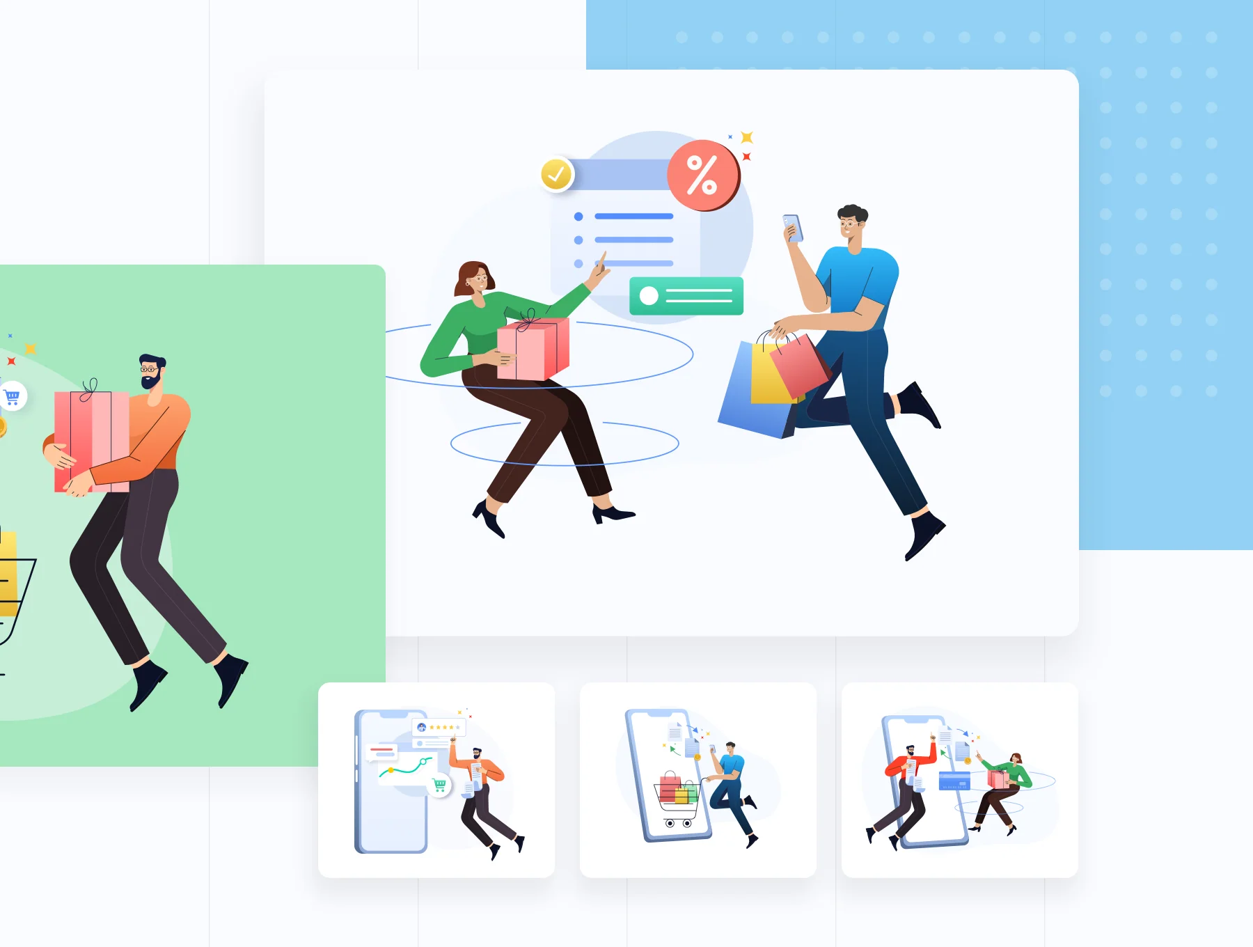 Dagangan - E-commerce and Business Illustration Pack 4