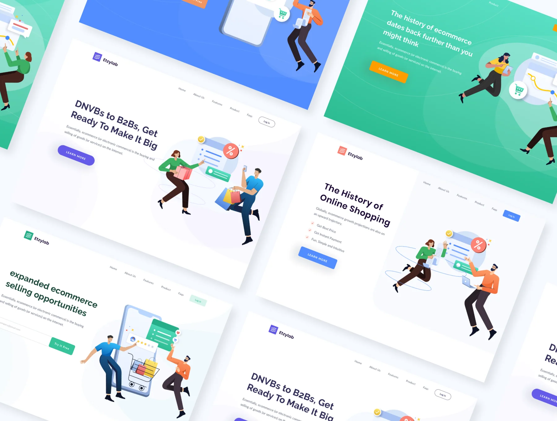 Dagangan - E-commerce and Business Illustration Pack 6