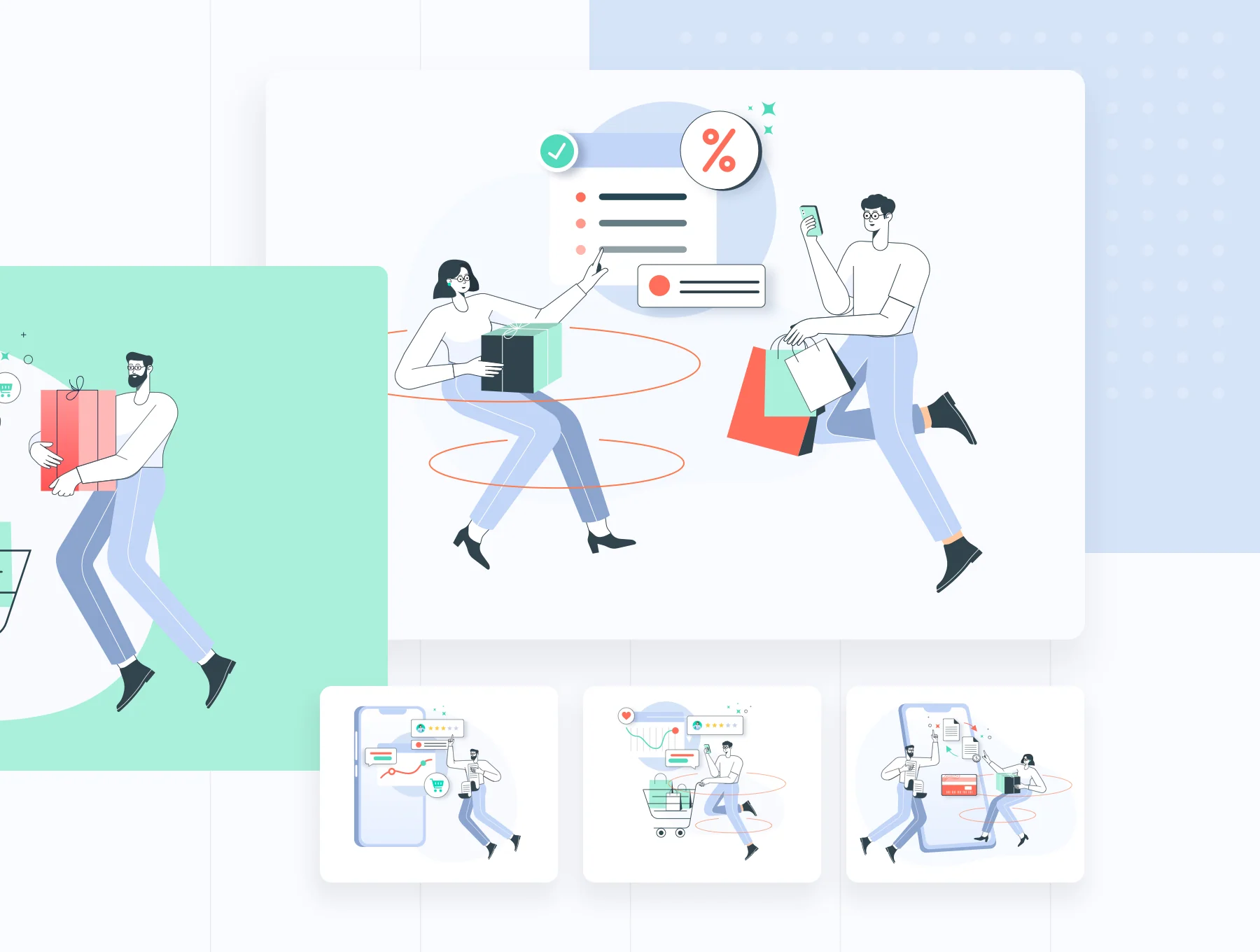Dagangan - E-commerce and Business Line Illustration Pack 4