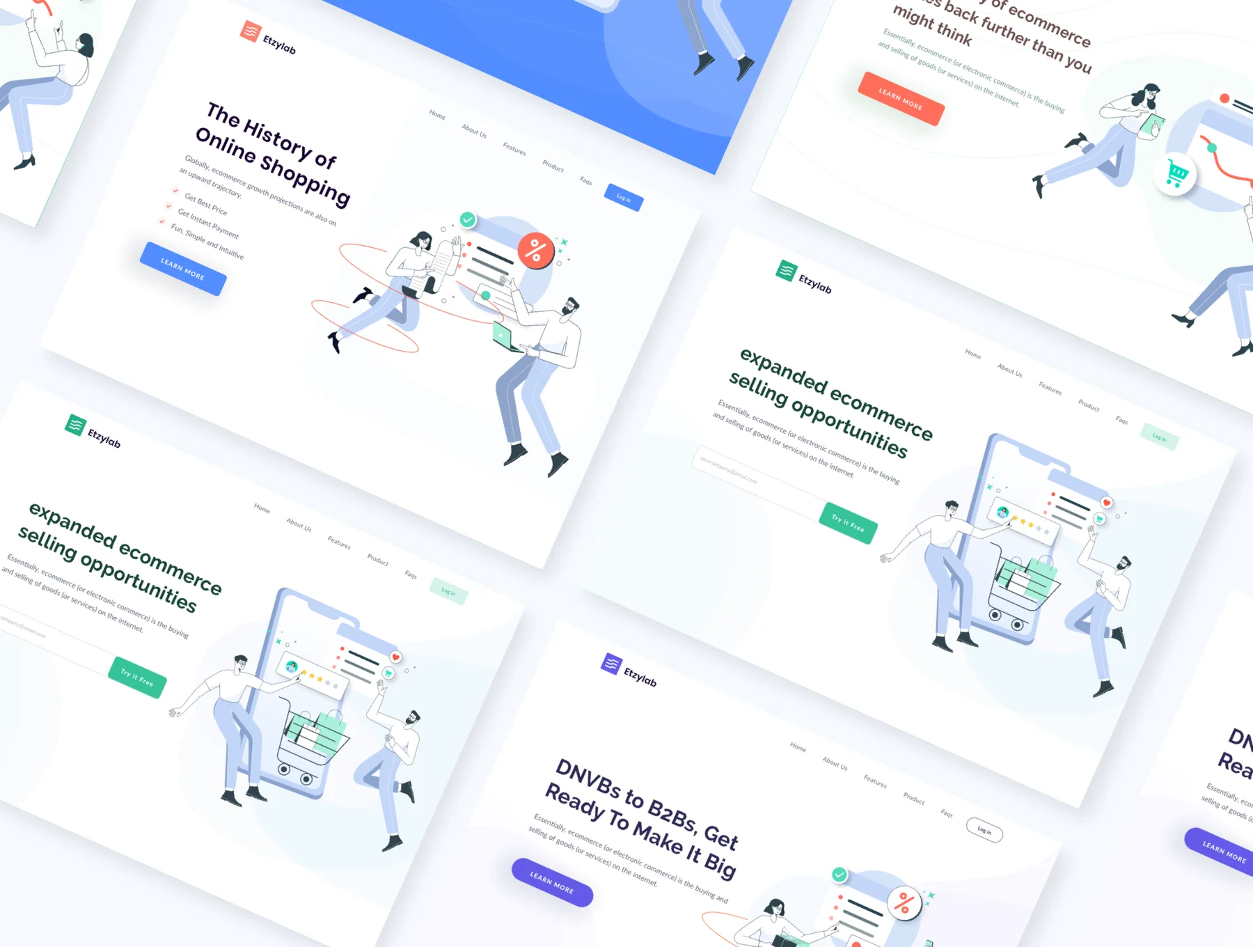 Dagangan - E-commerce and Business Line Illustration Pack 6