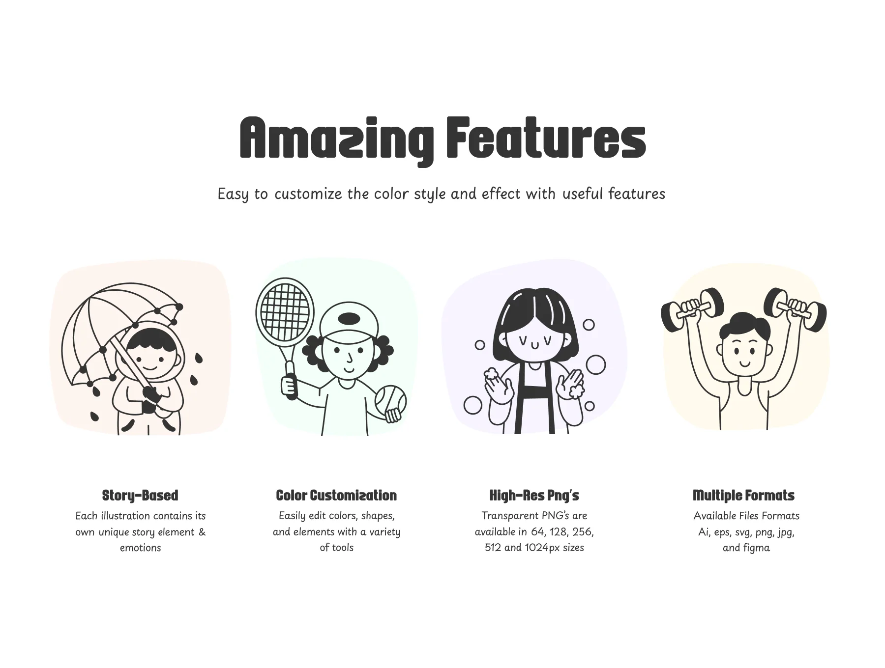 Daily Activities Doodle Illustration Set 2
