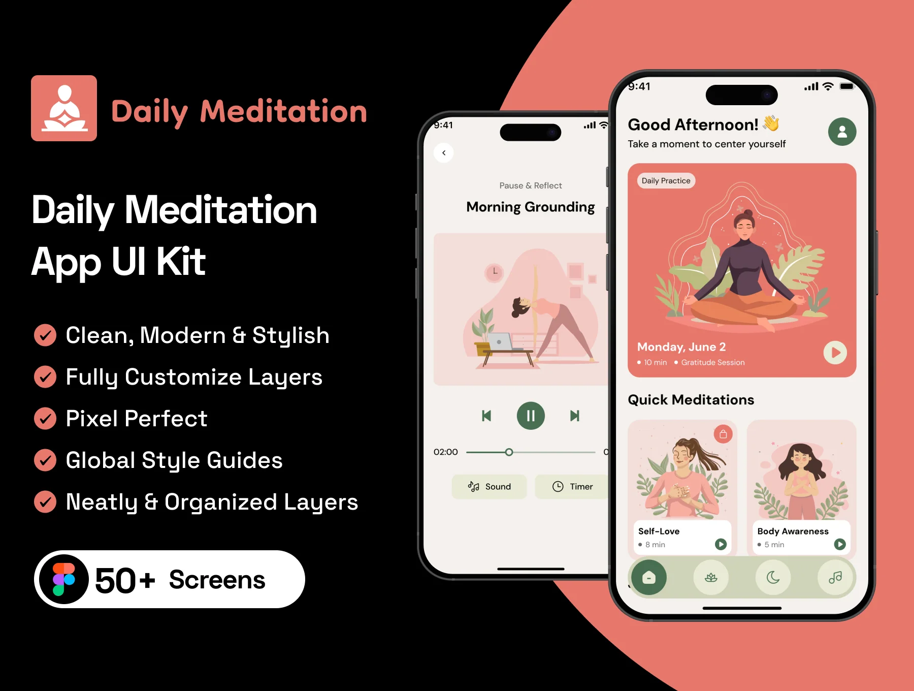 Daily Meditation App UI Kit