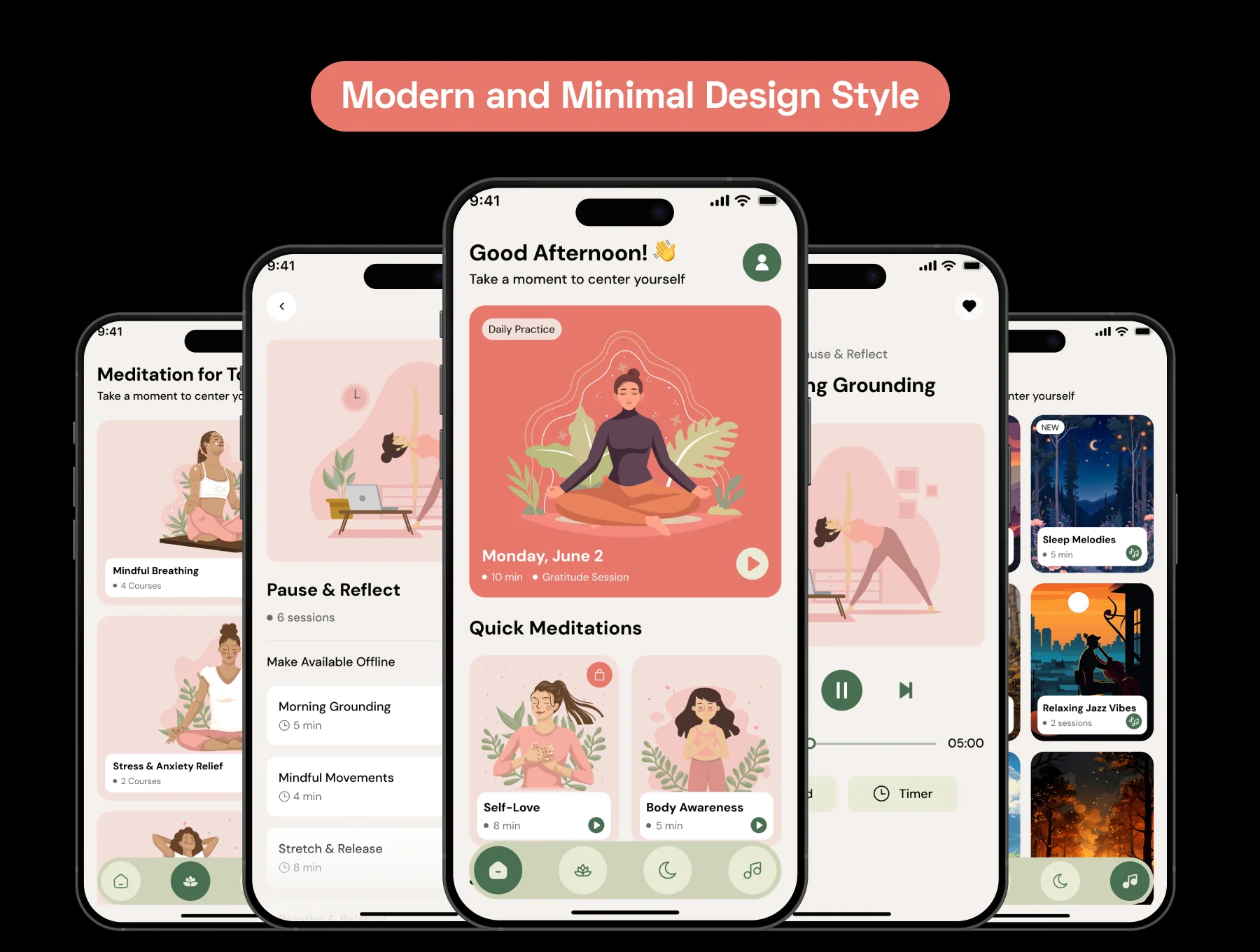 Daily Meditation App UI Kit 3