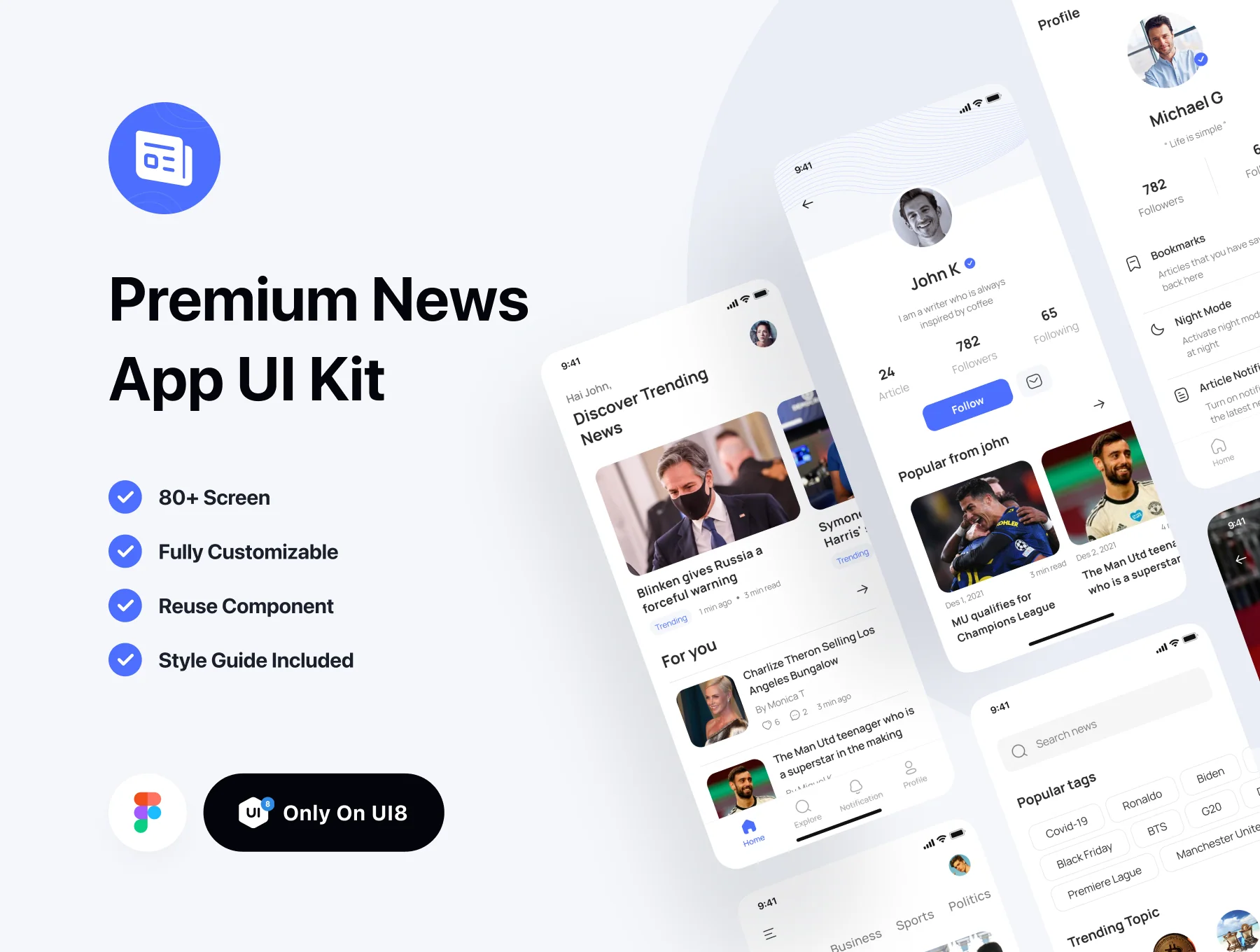 Daily - Premium News App UI Kit