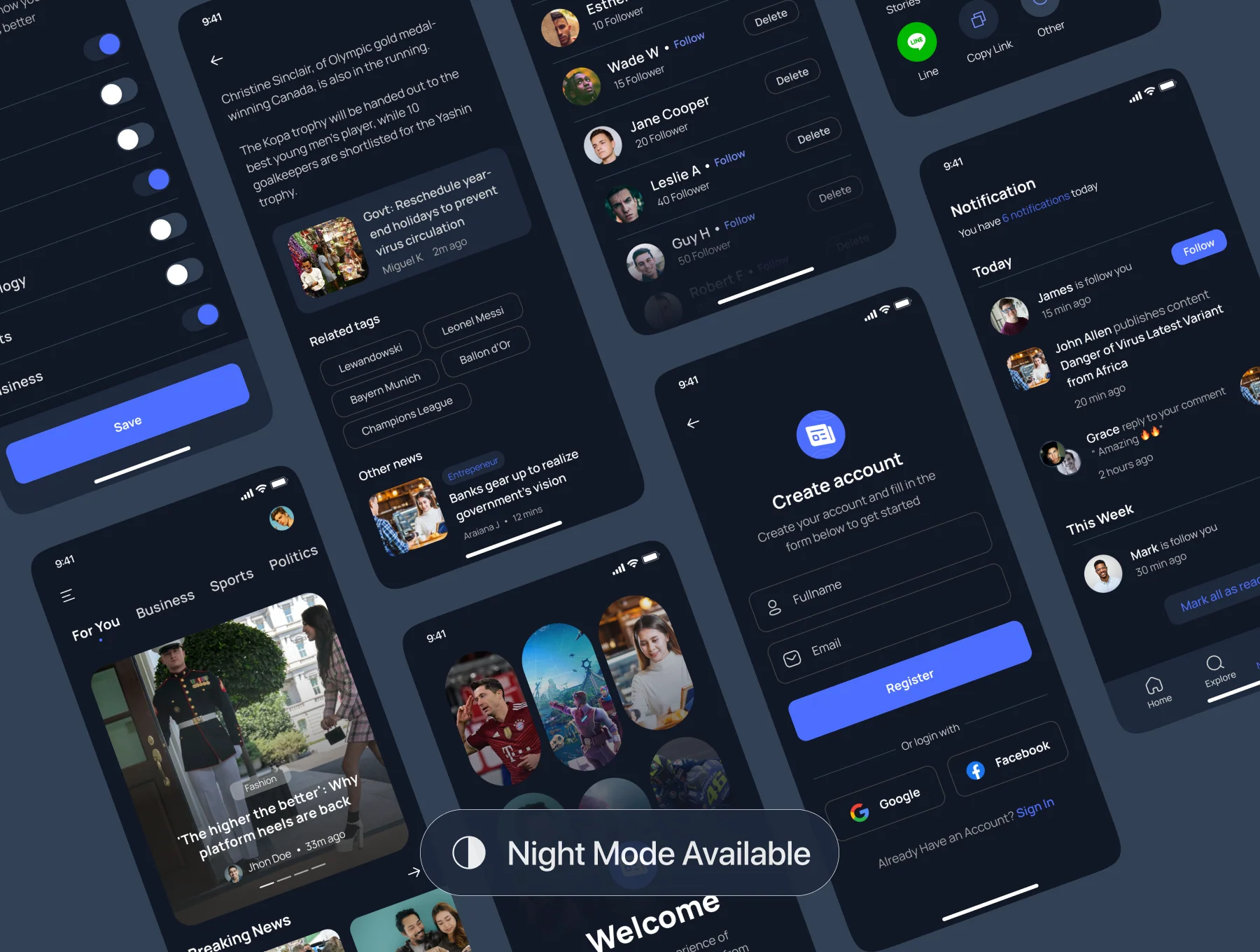 Daily - Premium News App UI Kit 4