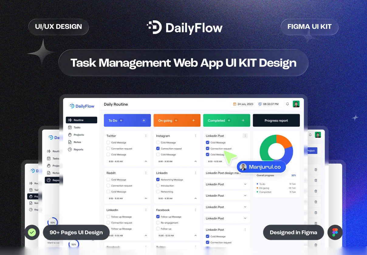 DailyFlow | Task & Document Management Web App UI KIT