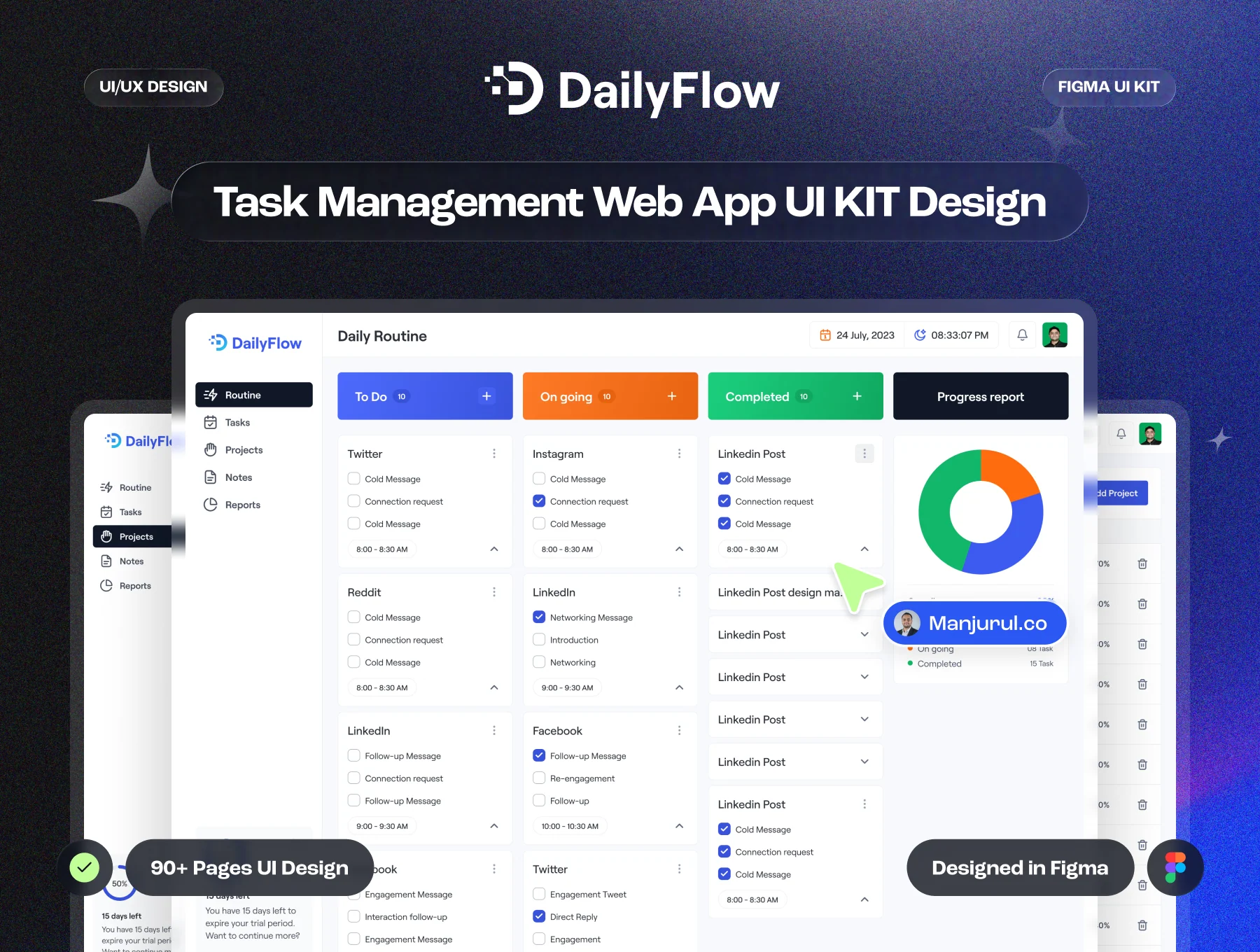 DailyFlow | Task & Document Management Web App UI KIT