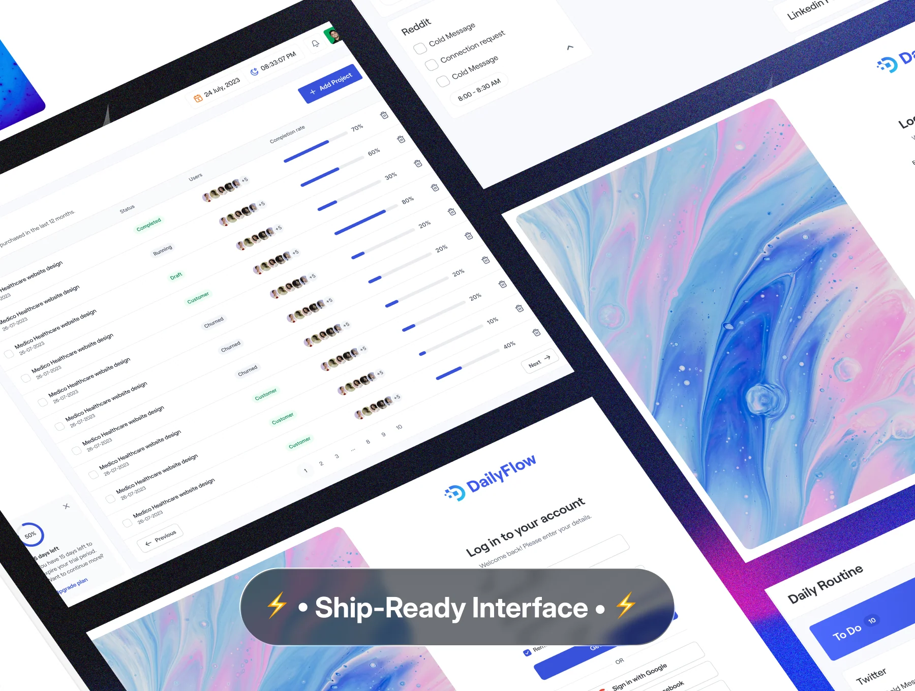 DailyFlow | Task & Document Management Web App UI KIT 6