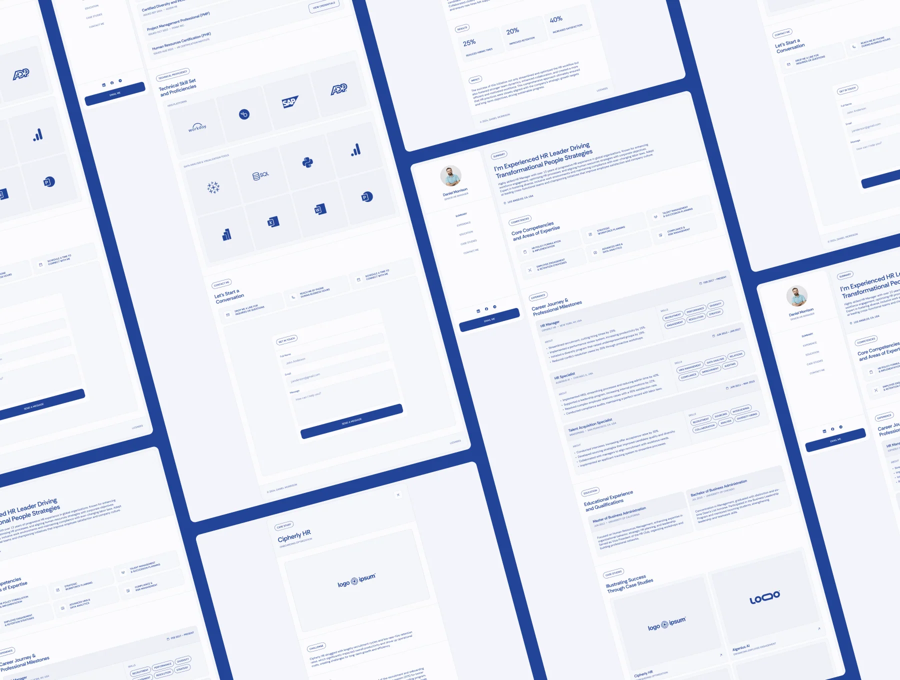 Daniel Morrison – HR Resume Website & CV and Cover Letters (A4 & Letter) Design 5