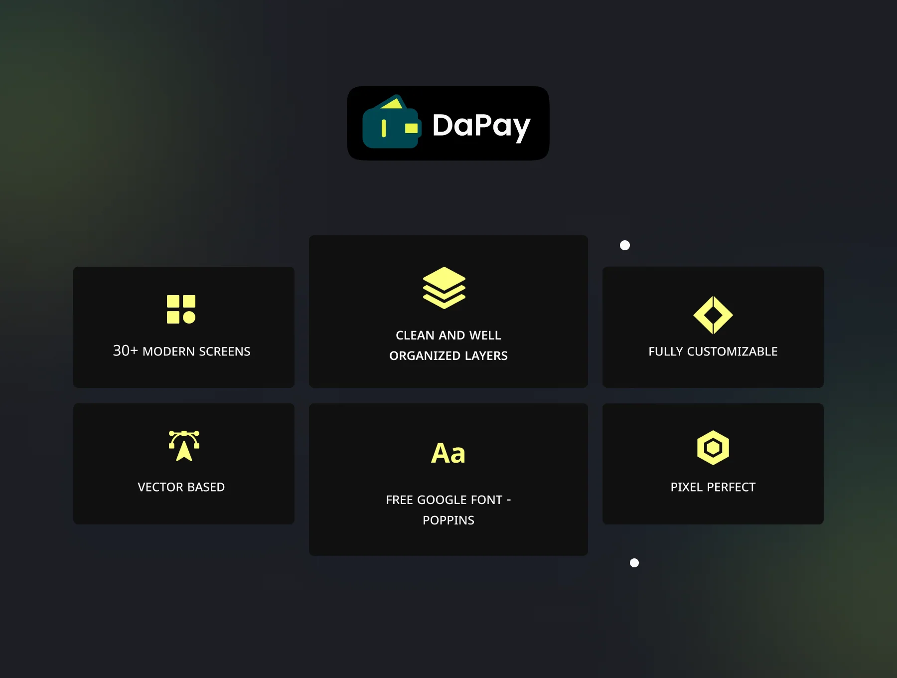 DaPay - Fintech Landing Page UI KIT 4