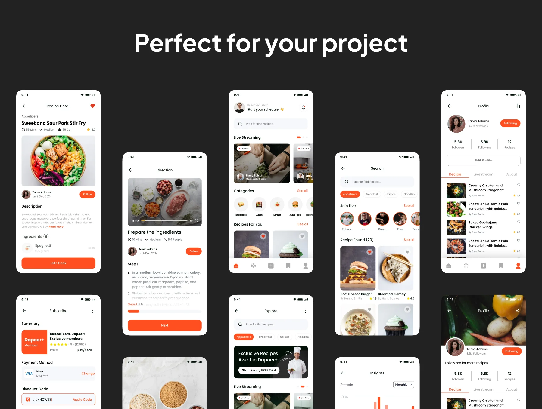 Dapoer - Food Recipe  App IOS UI Kits 5