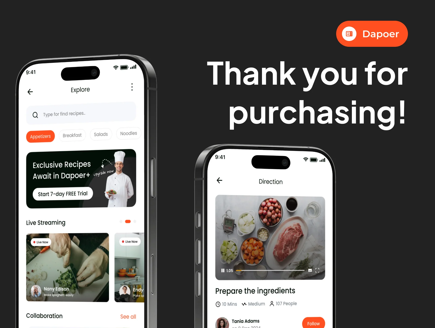 Dapoer - Food Recipe  App IOS UI Kits 6