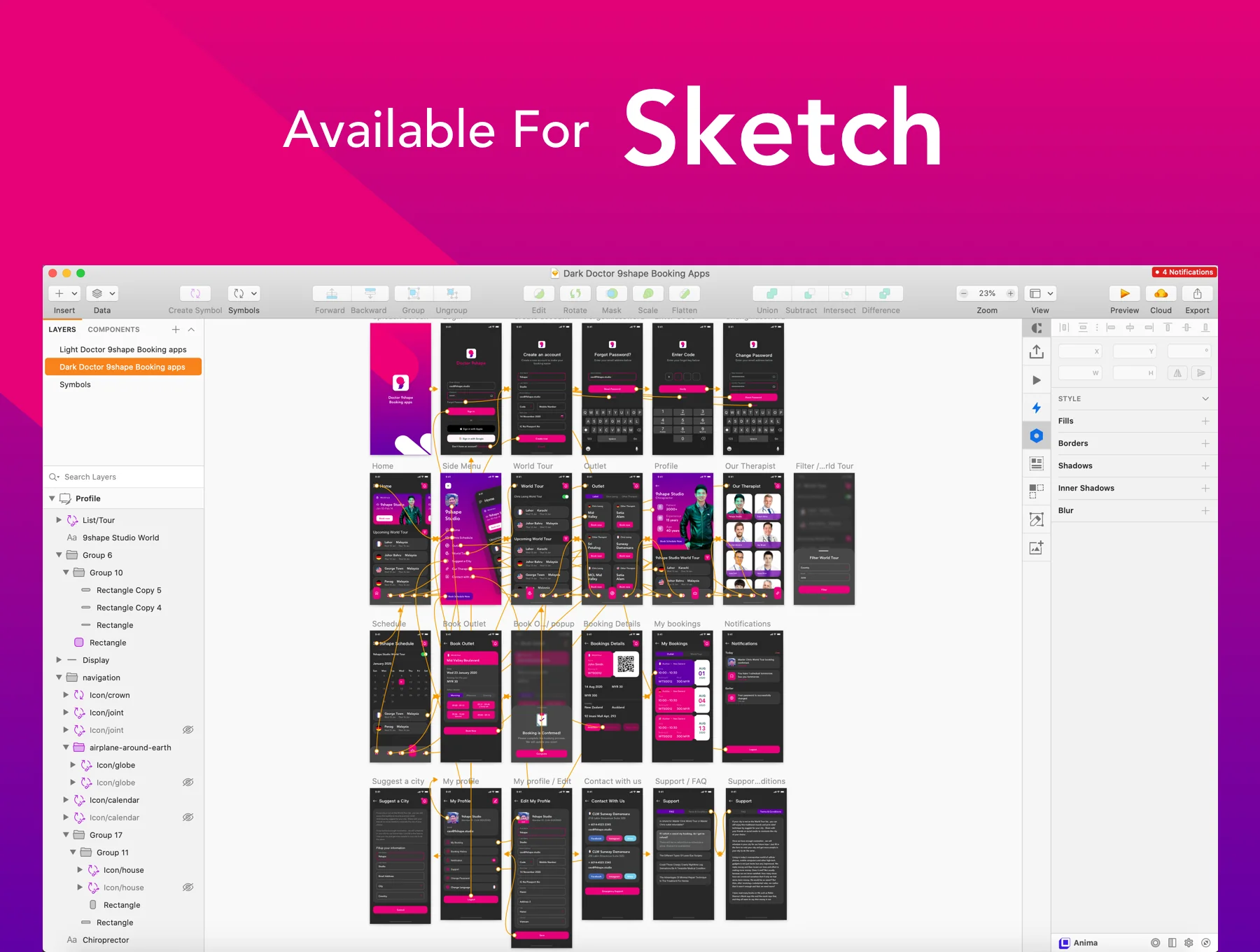Dark 9shape Doctor Booking Apps IOS Ui Kit 4