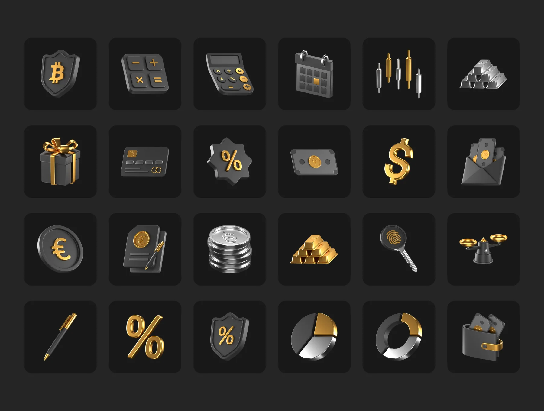 Fintech 3D Icons 6