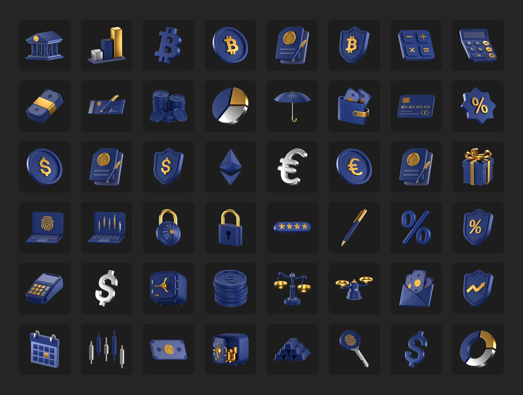 Fintech 3D Icons 8