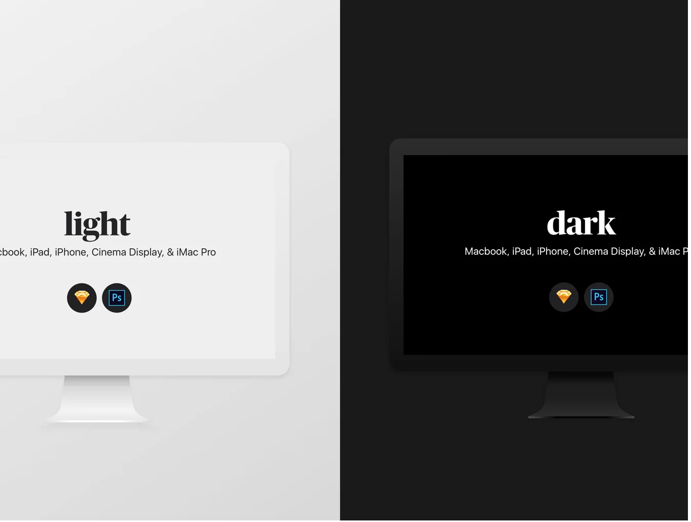 Dark & Light Device Mockups 2