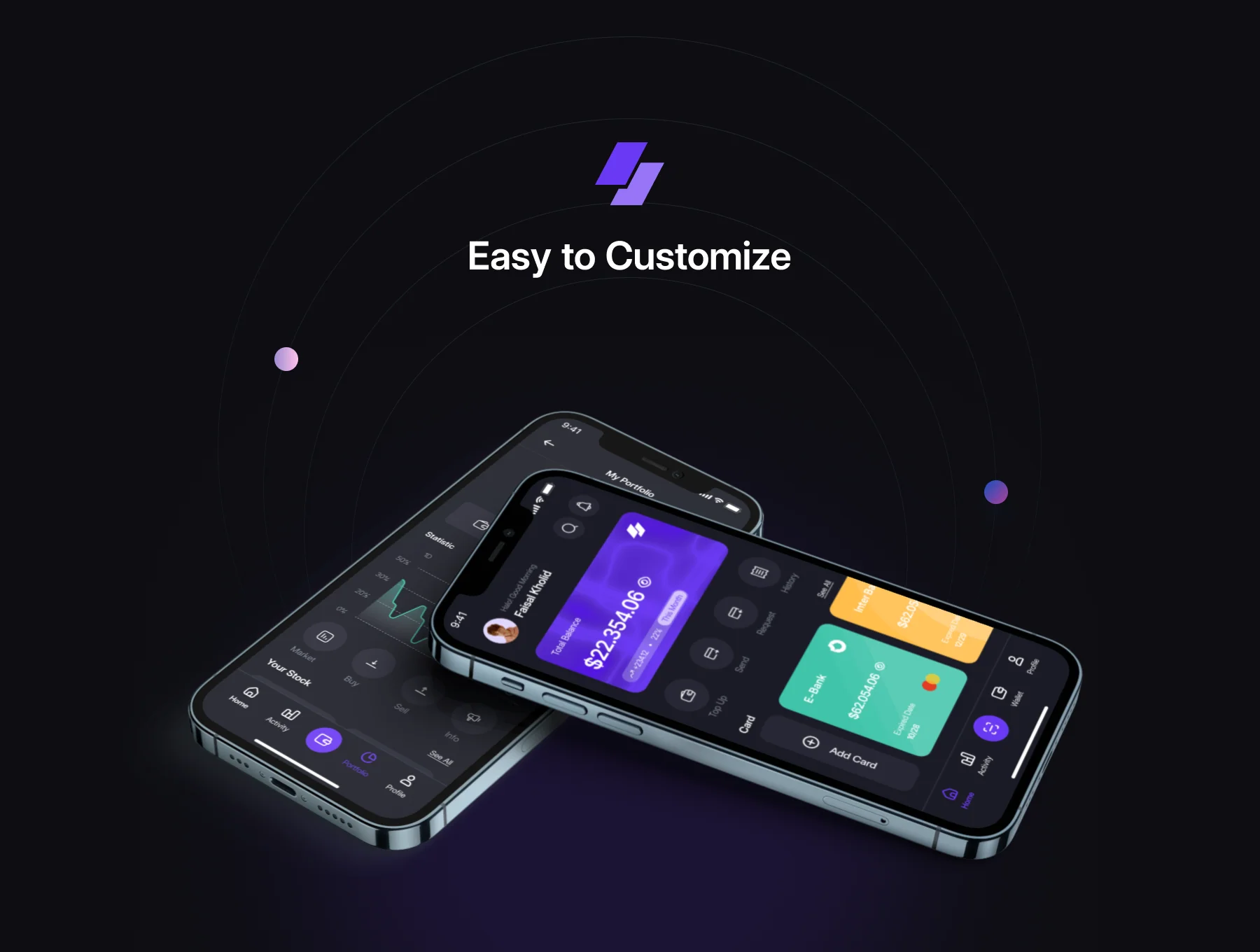 Dark Mode - Paper Finance (Fintech mobile UI Kit) 2