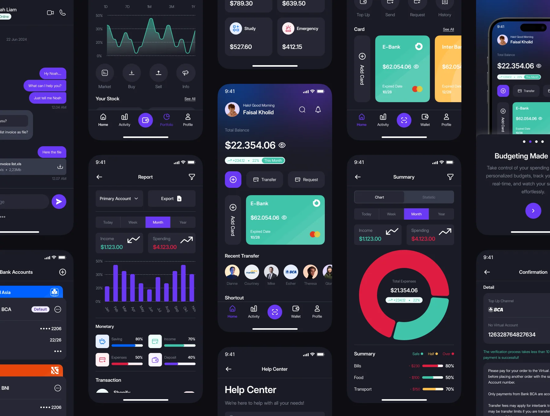 Dark Mode - Paper Finance (Fintech mobile UI Kit) 6